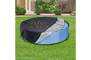 64'' Round Pool Cover - Durable, Waterproof, Tear-Resistant Dog Pool Cover