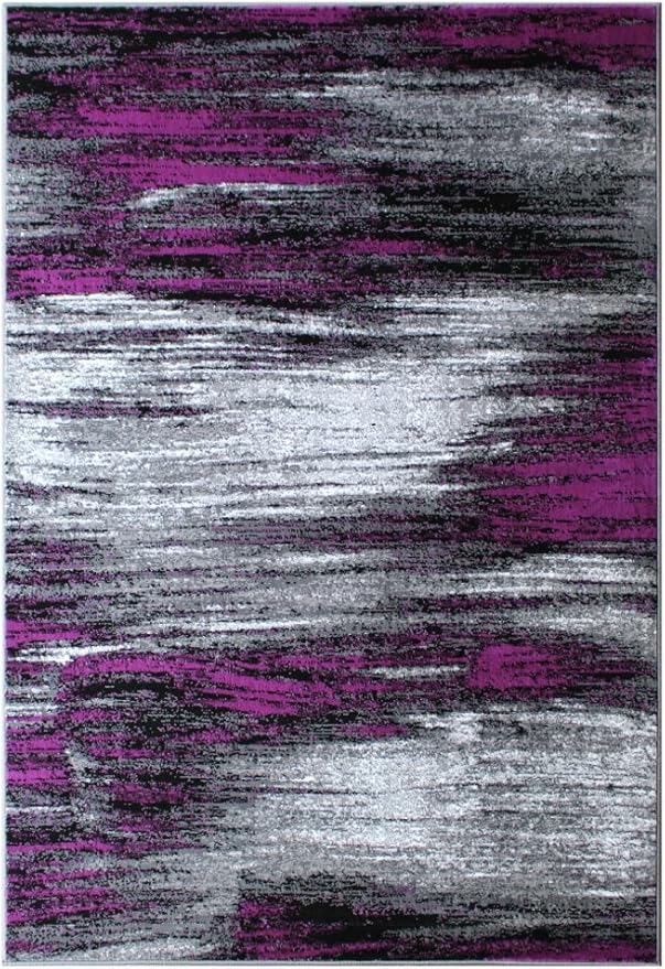 Masada Rugs, Modern Contemporary Area Rug, Purple Grey