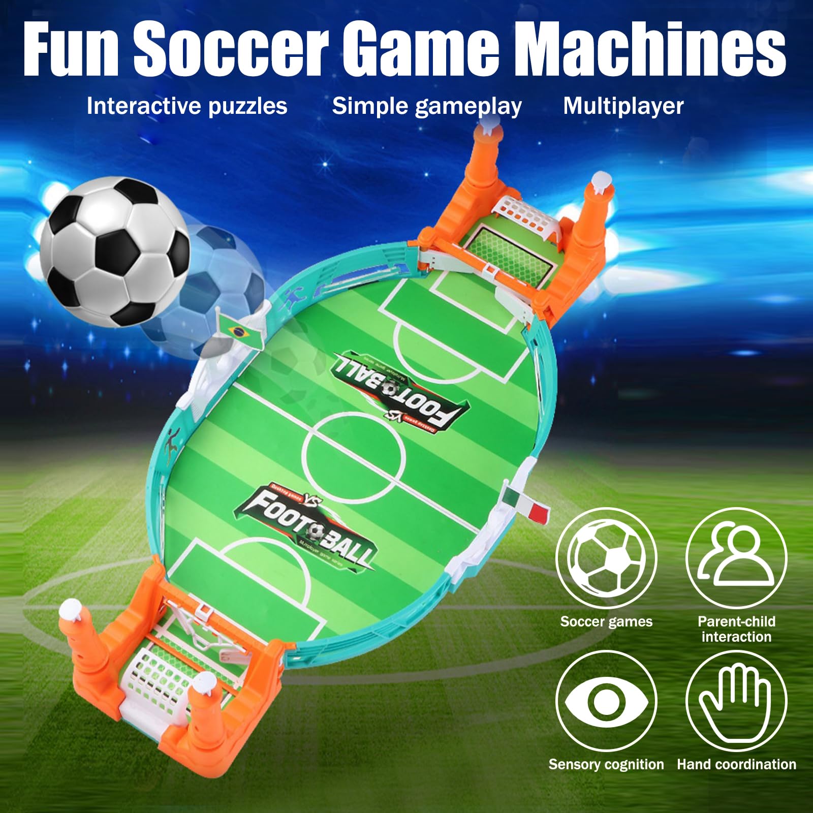 OBEST Mini Jeu de Baby-Foot, 8 Mini Ballons de Football, Jouets de Baby-Foot (Double), Jouets de Jeu de Baby-Foot interactifs (Enfants et Adultes), Cadeaux de fête pour Enfants OBEST Mini Jeu de Baby-Foot, 8 Mini Ballons de Football, Jouets de Baby-Foot (Double), Jouets de Jeu de Baby-Foot interactifs (Enfants et Adultes), Cadeaux de fête pour Enfants