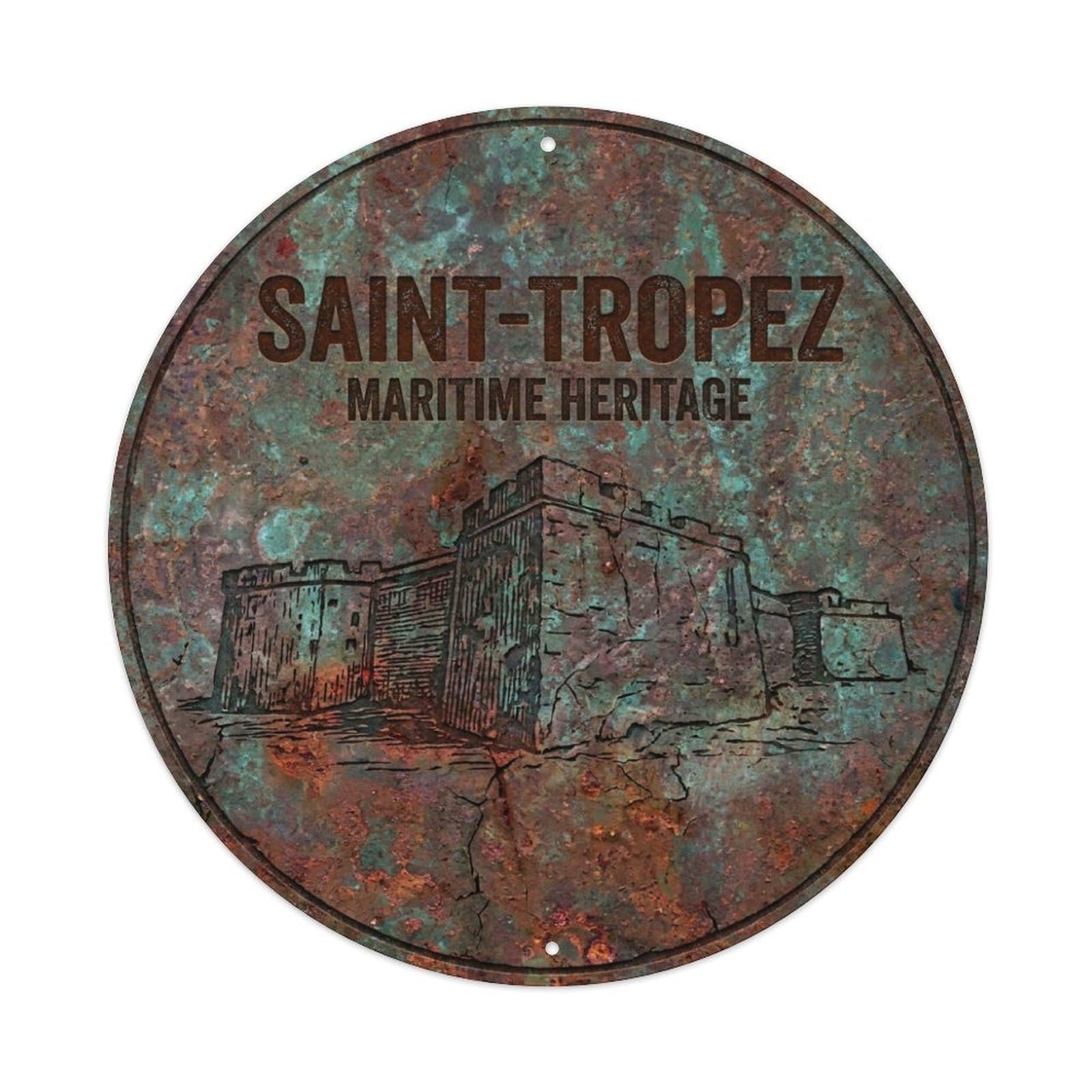 Tgrcjimh Style Metal Tin Sign Vintage Travel Saint-Tropez France Relic