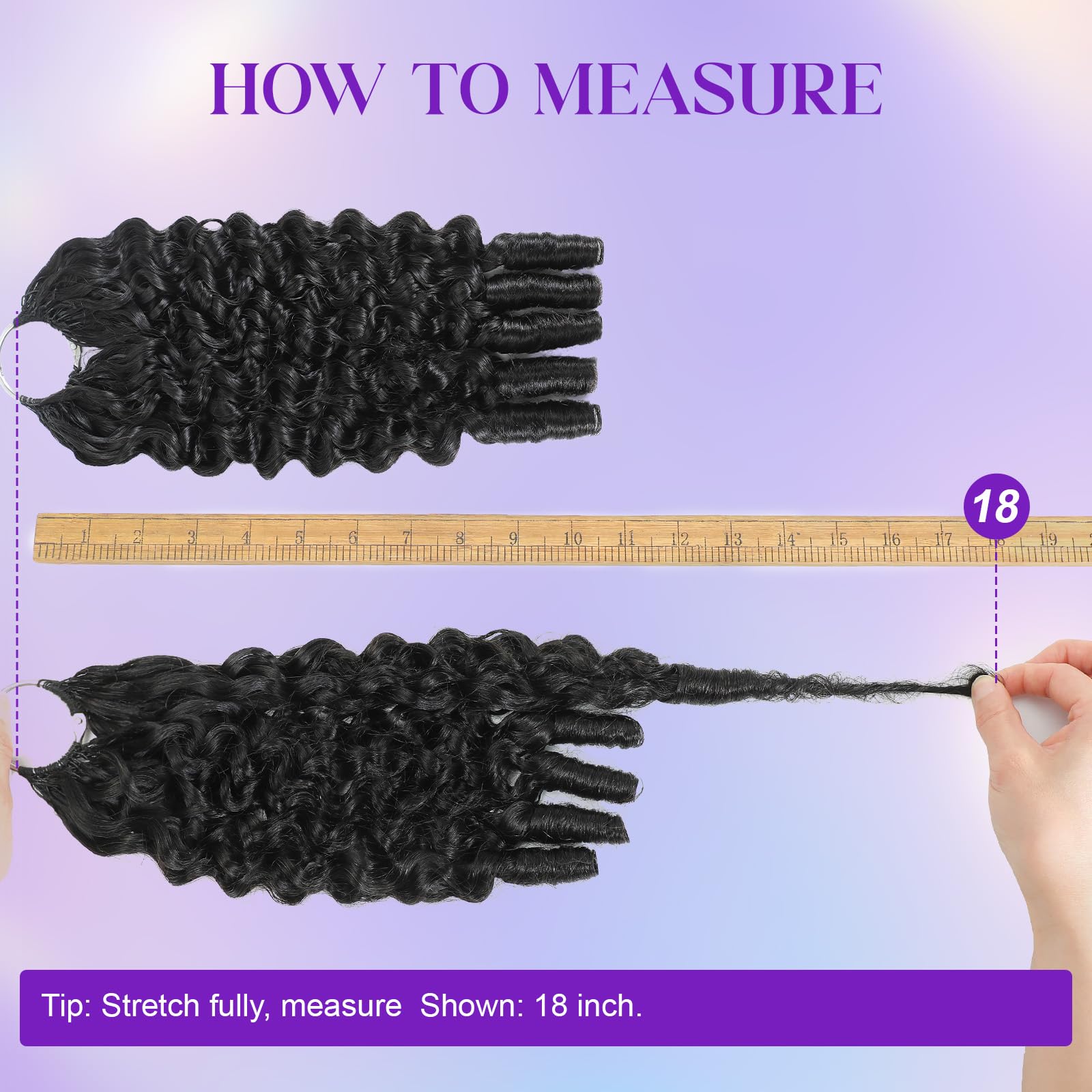 Burmese Curly Crochet Human Hair 1B Pre-Separated Knotless