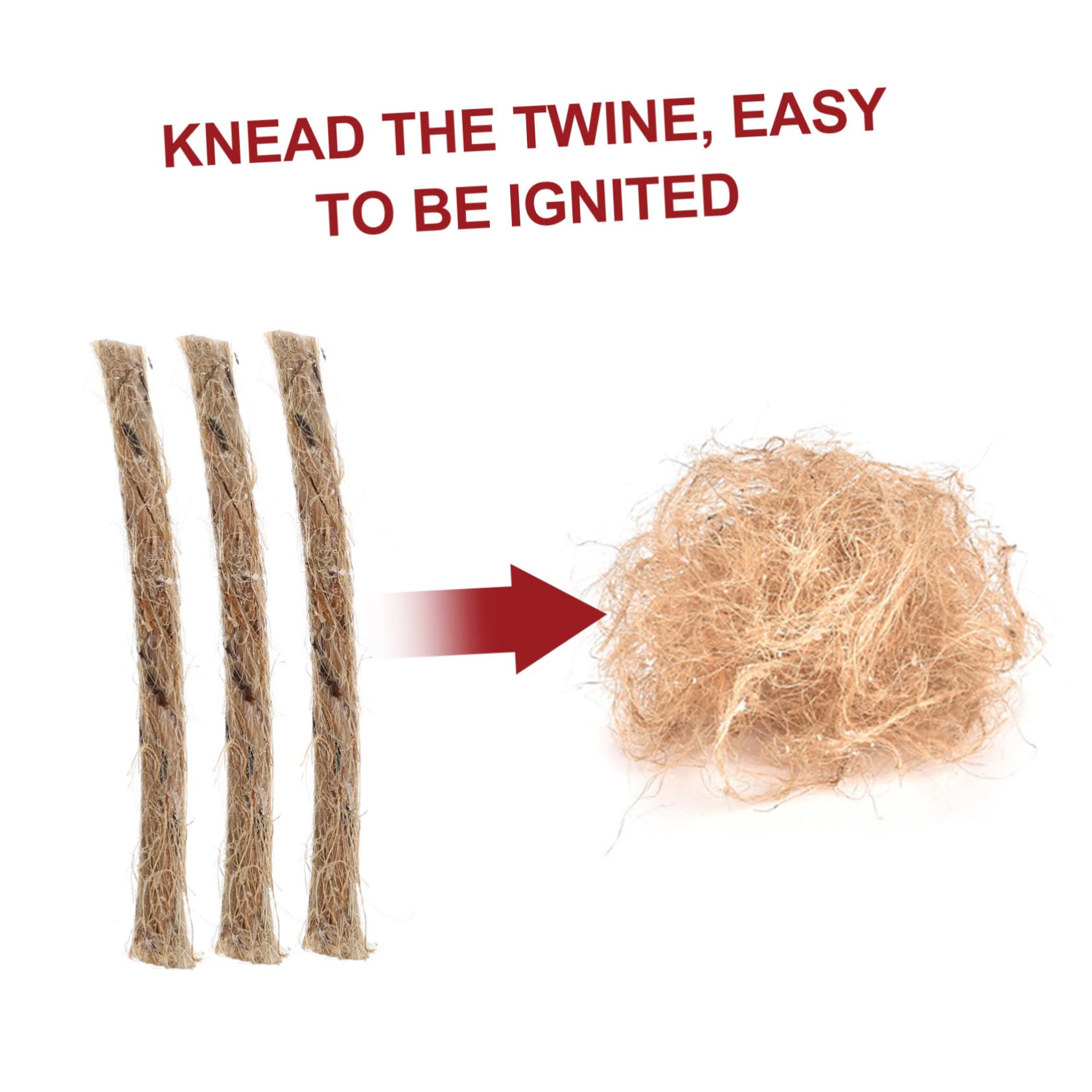 HANABASS 20Pcs Rope Fire Starter for Camping Survival and Outdoor Use Ignition Cord for Campfires Grills and Emergency Situations Fire Starter Supplies