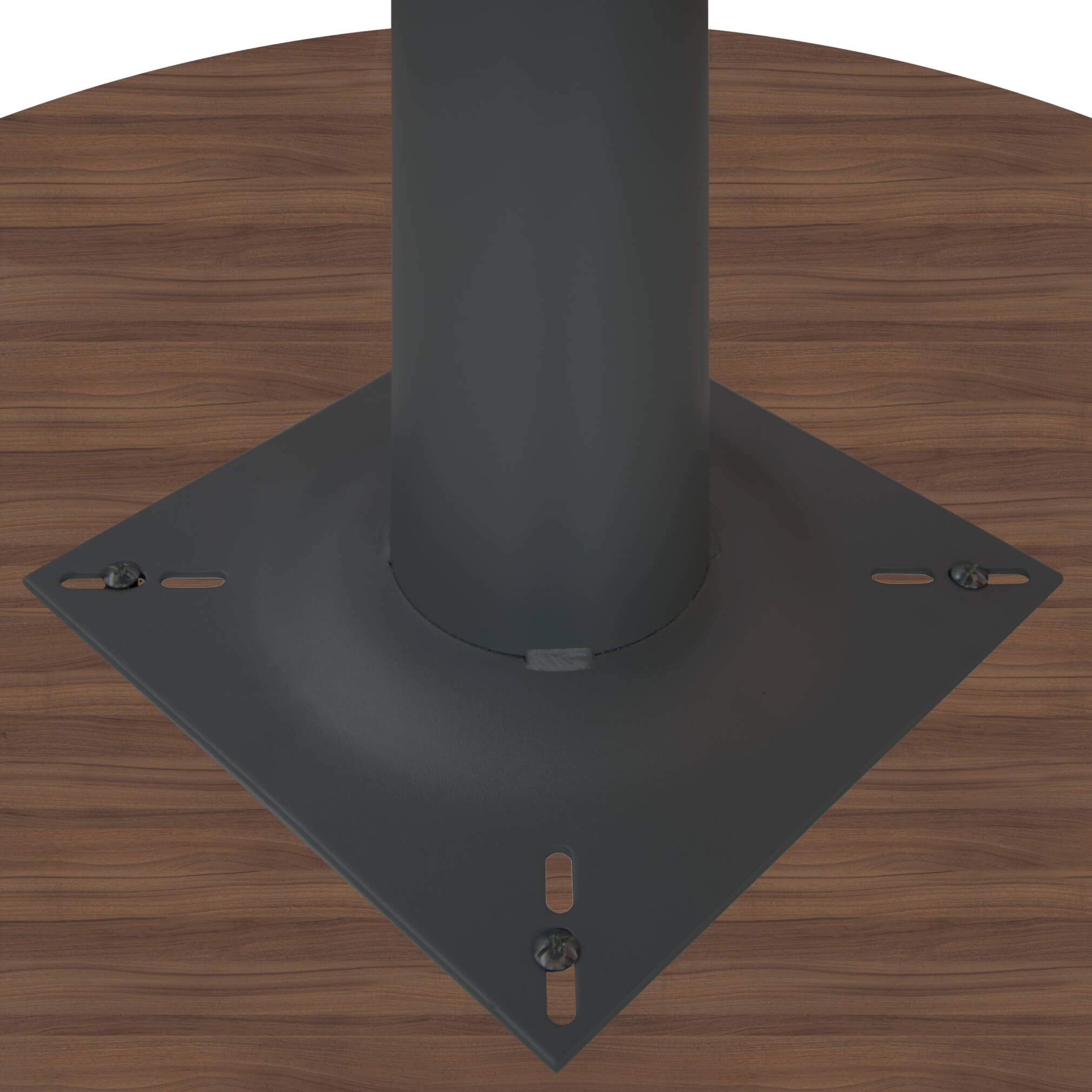 Optima - Tavolo rotondo per riunioni, Ø 120 cm, in noce, colore: antracite
