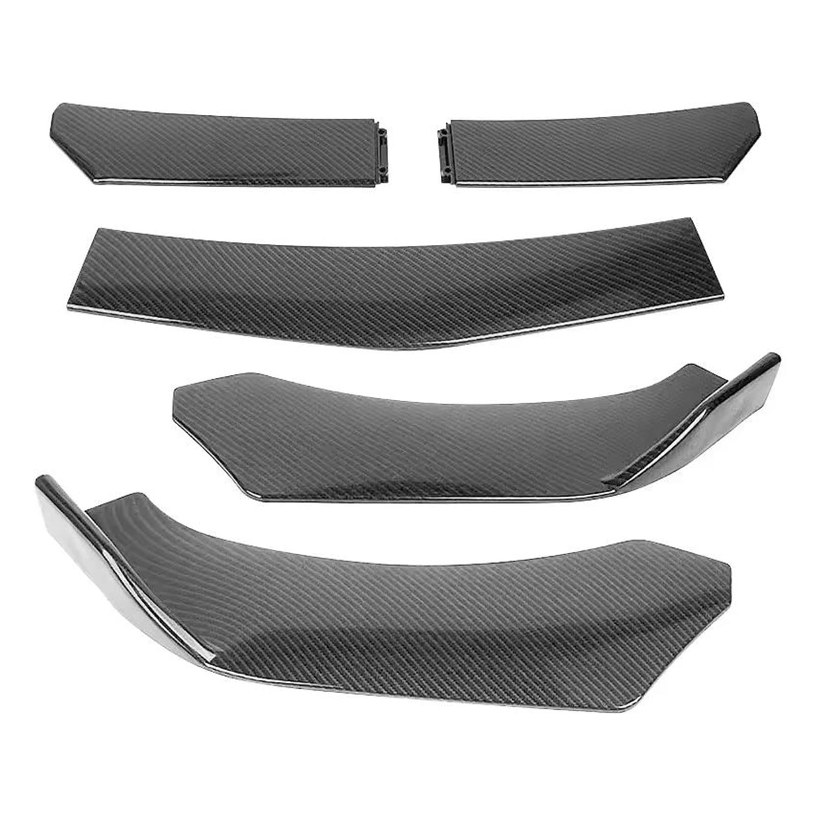 Per Spoiler Anteriore Per Maserati Per Ghibli M157 2013-2023 Splitter Paraurti Anteriore Esterno Sport Body Kit 5 Pezzi Spoiler Sezionale Car Spoiler Canards Kit(Fibra di carbonio)