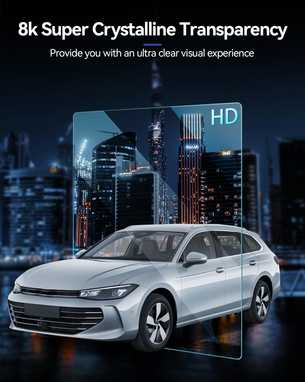 9H Schutzfolie für Passat B9 Variant 2024-2026 15 Zoll Navigation und 10.25 Zoll Digital Cockpit für VW Pasat B9Displayschutzfolie Anti-Kratzen Screen Protector