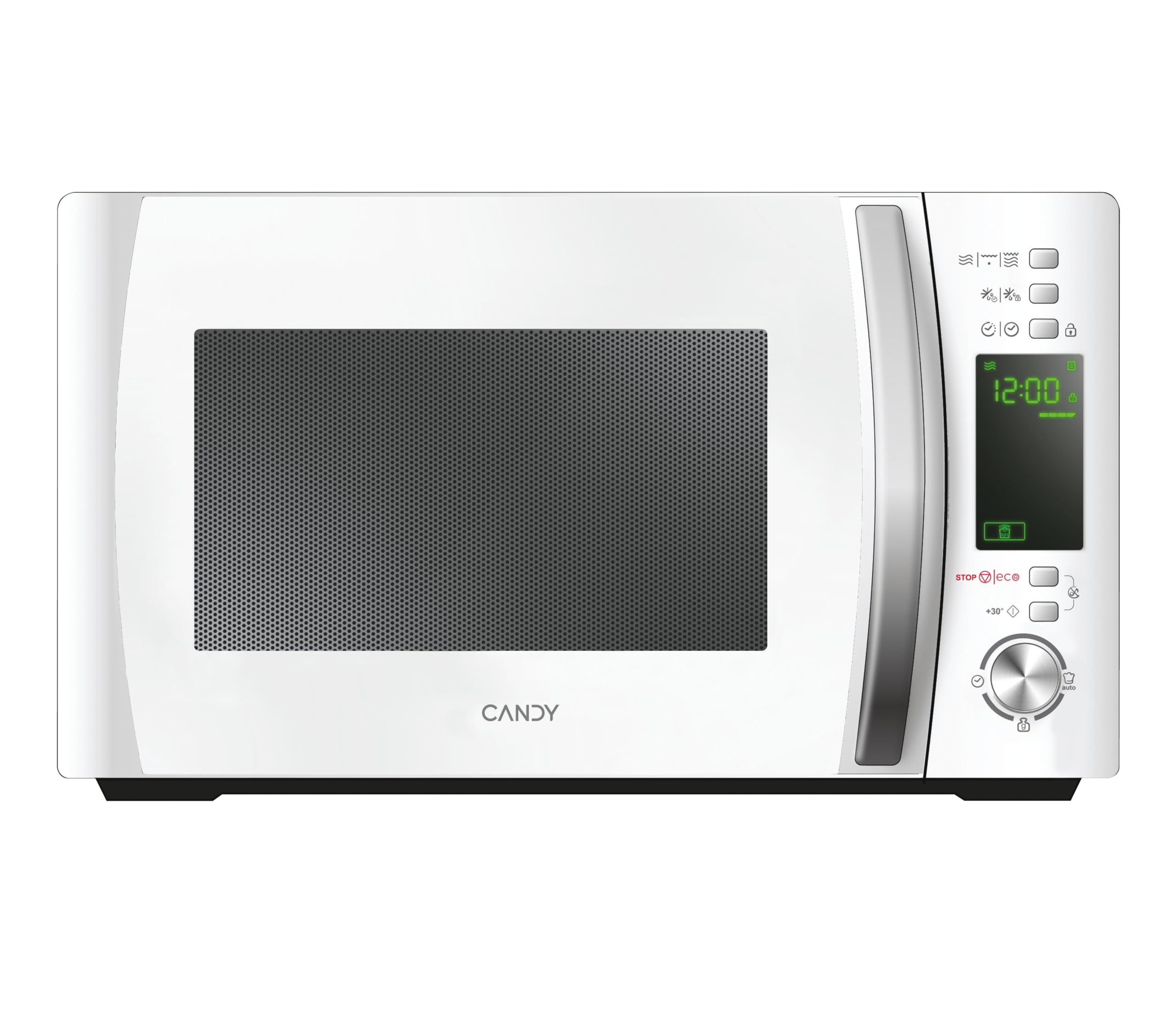 Candy COOKinAPP Microwave Oven with Grill, 20 Litres, 700W, 40 Programs, Simply-Fi App, ECO Function, Baby Program, Child Lock, Freestanding, 44 x 35.8 x 26 cm, White - CMXG20DW