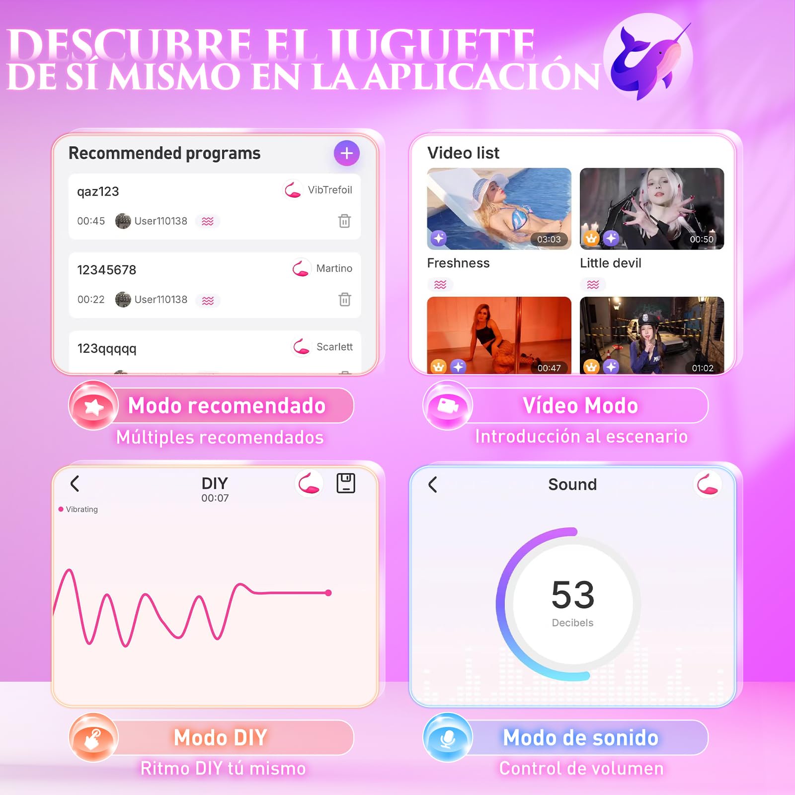 Cacuola Vibradorador Mujer Juguetes Eróticos Para Pareja Sexuales, App Vibrador Mando Distancia, 9 Modos Vibradorador Clítoris Control Remoto, Consoladores.. Para Mujer con Vibración Juguetes Sexuales