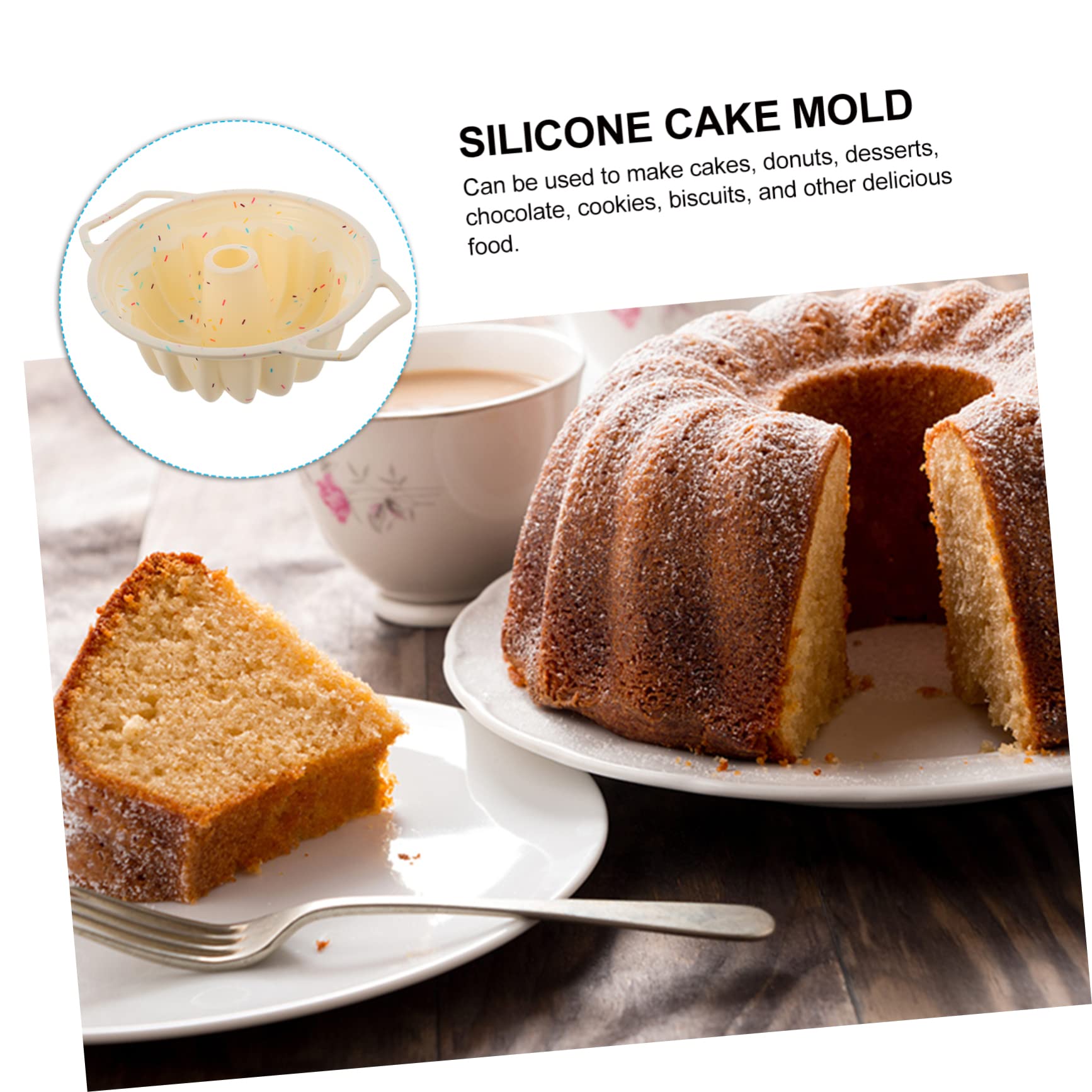 Cabilock 2 Piezas Molde de torta molde de pastel de bricolaje redondo tarta de queso molde muffins molde chocolate silicona suministros de cocina bandeja de hornear gel de sílice