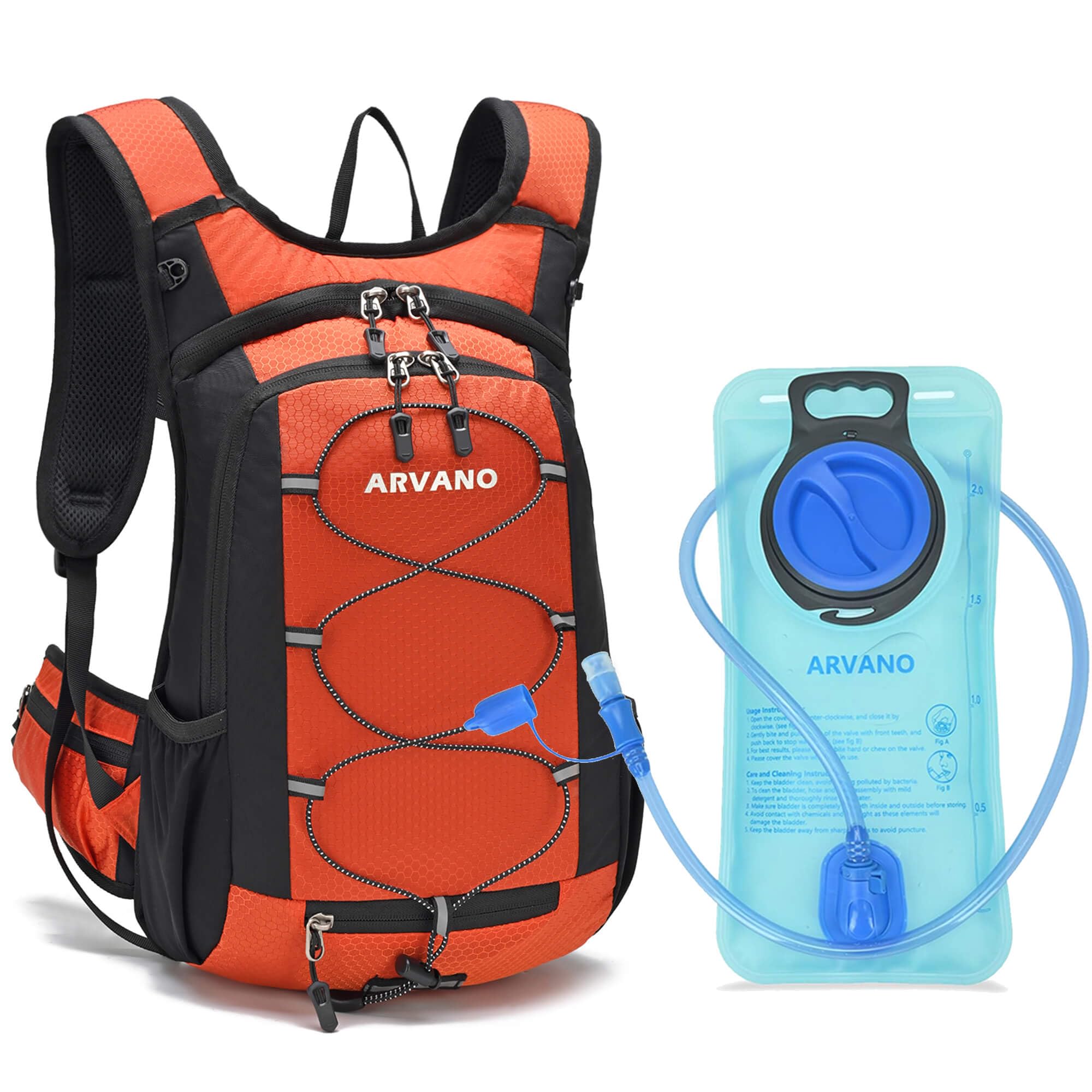 Zaino Bicicletta 15L, Leggero Zaino Idratazione con Sacca Acqua per Ciclismo Sci bici Mountain Bike Corsa Running Snowboard per Uomo Donna