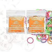 Vista 11 de Paquetes dobles sin látex, bandas elásticas intraorales medianas de 1/8 pulgadas, bandas elásticas ortodónticas, bandas de goma dentales, frenillos