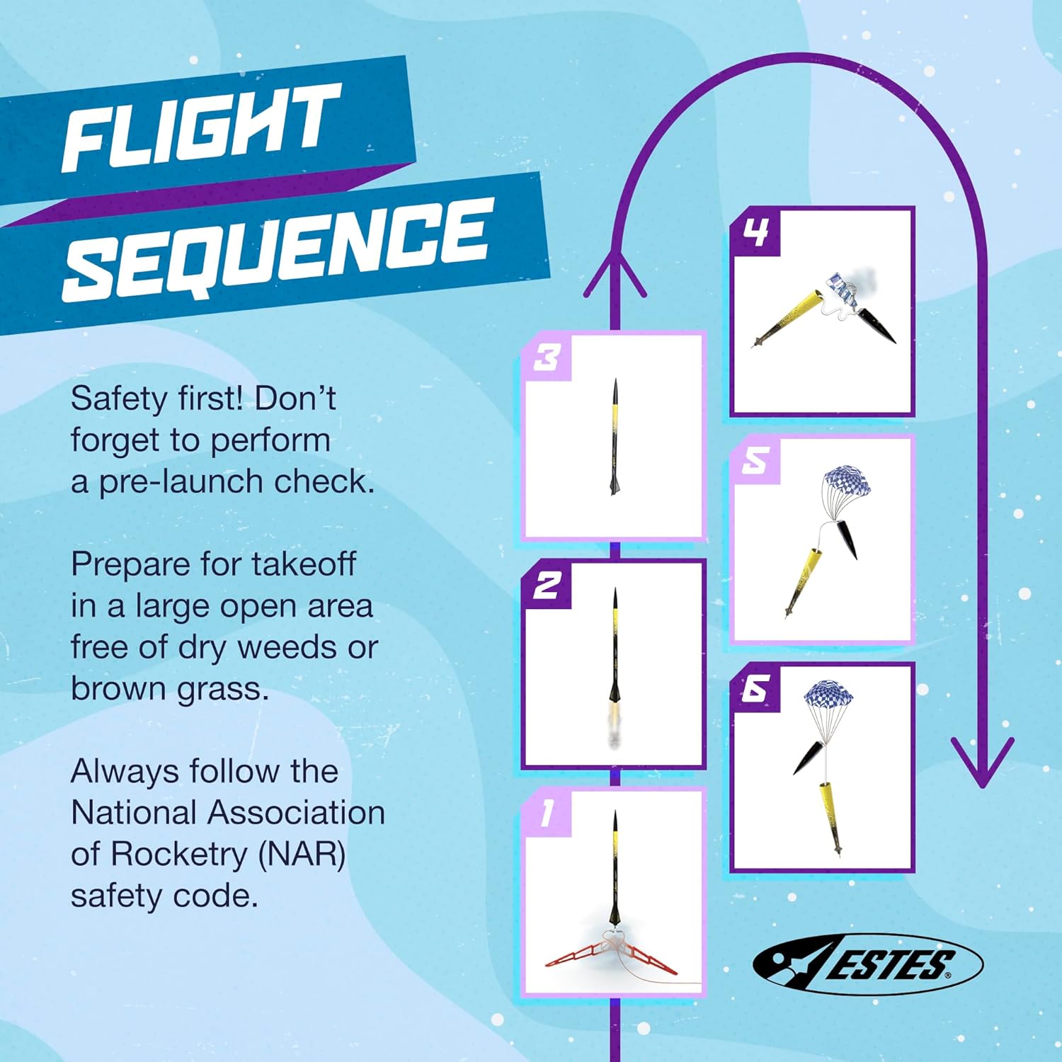 Estes Vapor Flying Model Rocket Kit 7294 | Advanced Build, Black/Yellow & Black/Purple