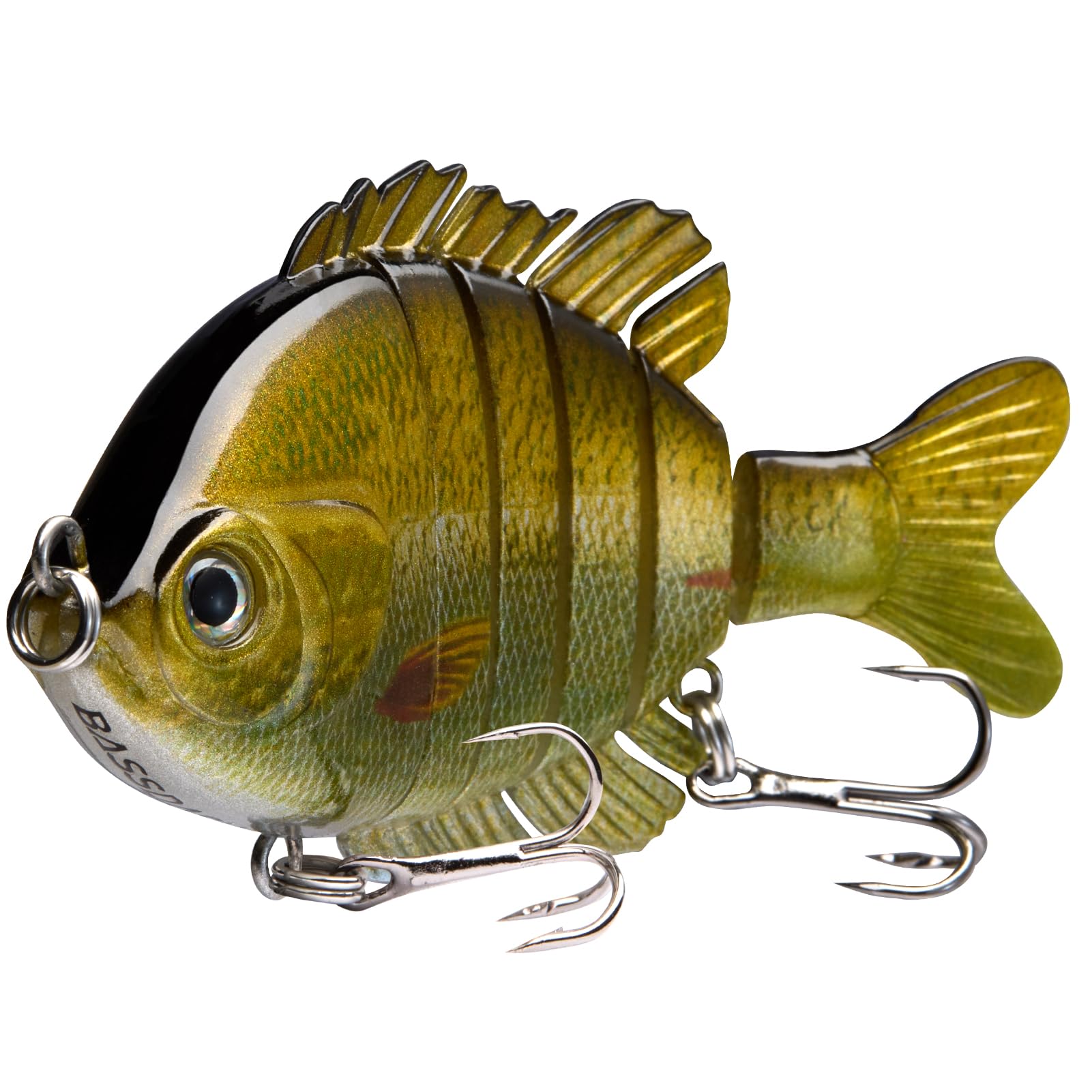 BASSDASH SwimPanfish Lot de 4 leurres de pêche multi-articulés en eau salée 8,9 cm/24,1 g