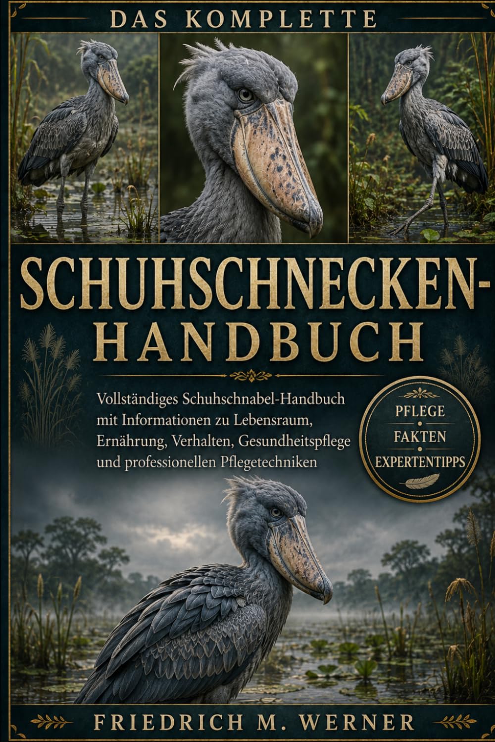 DAS KOMPLETTE SCHUHSCHNECKEN-HANDBUCH: Vollständiges Schuhschnabel-Handbuch mit Informationen zu Lebensraum, Ernährung, Verhalten, Gesundheitspflege und professionellen Pflegetechniken