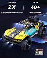 DEERC Távirányítós Autó 1:10 Világítással 48 km/h 4WD Terepjáró Monster Crawler 2 Akkuval 40 Perc Játékidő 2 Karosszéria Felnőtt Gyerek 6
