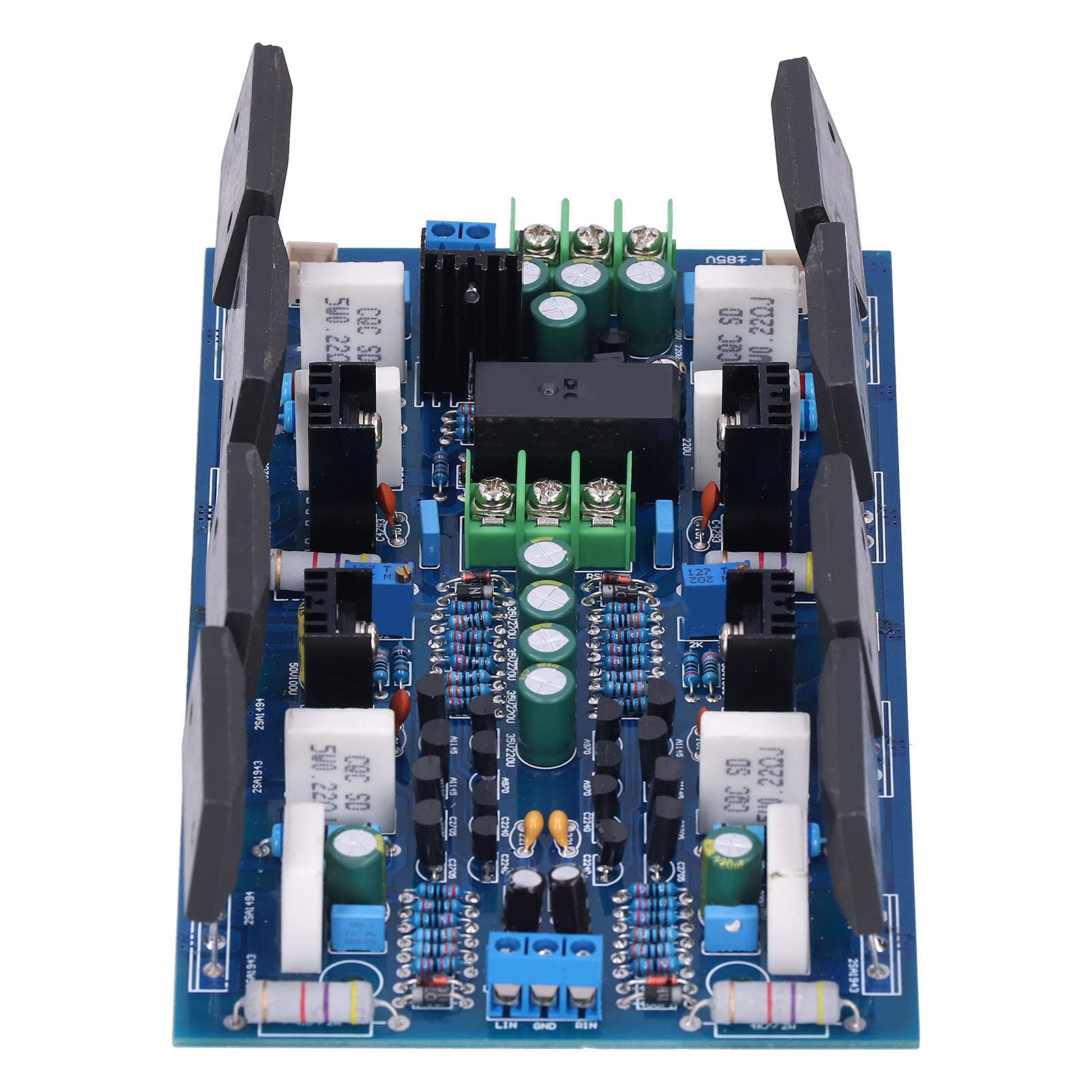 Płytka Wzmacniacza Mocy PCB 2-kanałowa Płyta Wzmacniacza 300 W Plus 300 W z Rezystorami o Wysokiej Dokładności Importowane Kondensatory Elektrolityczne do Naprawy Sprzętu Audio Projekty
