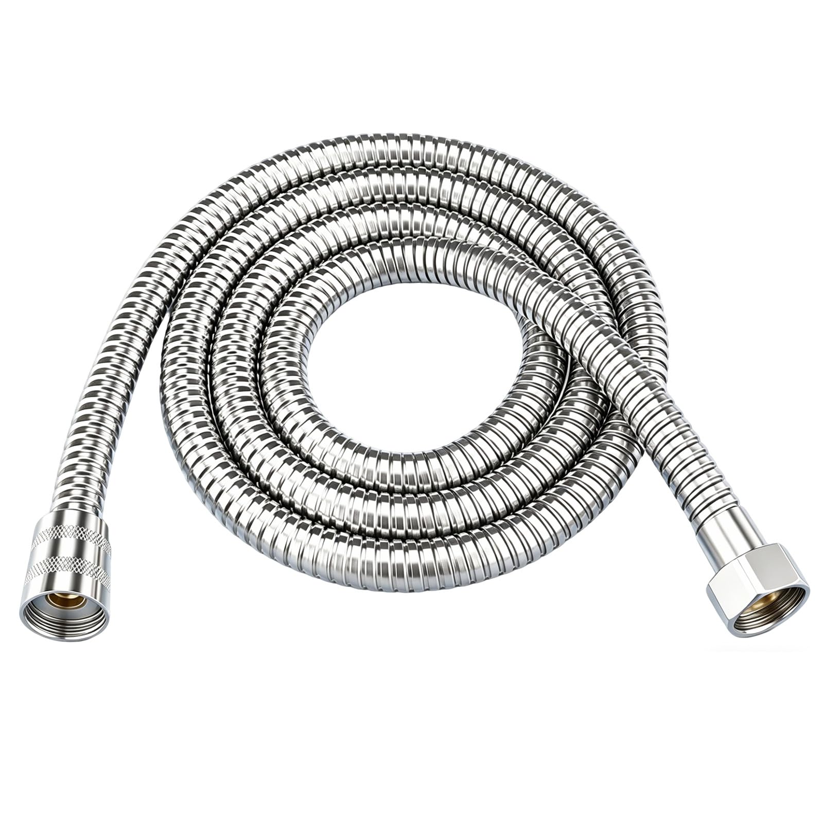 Shower Hose 2m Stainless Steel Replacement Shower Hose Anti-Kink, Silver