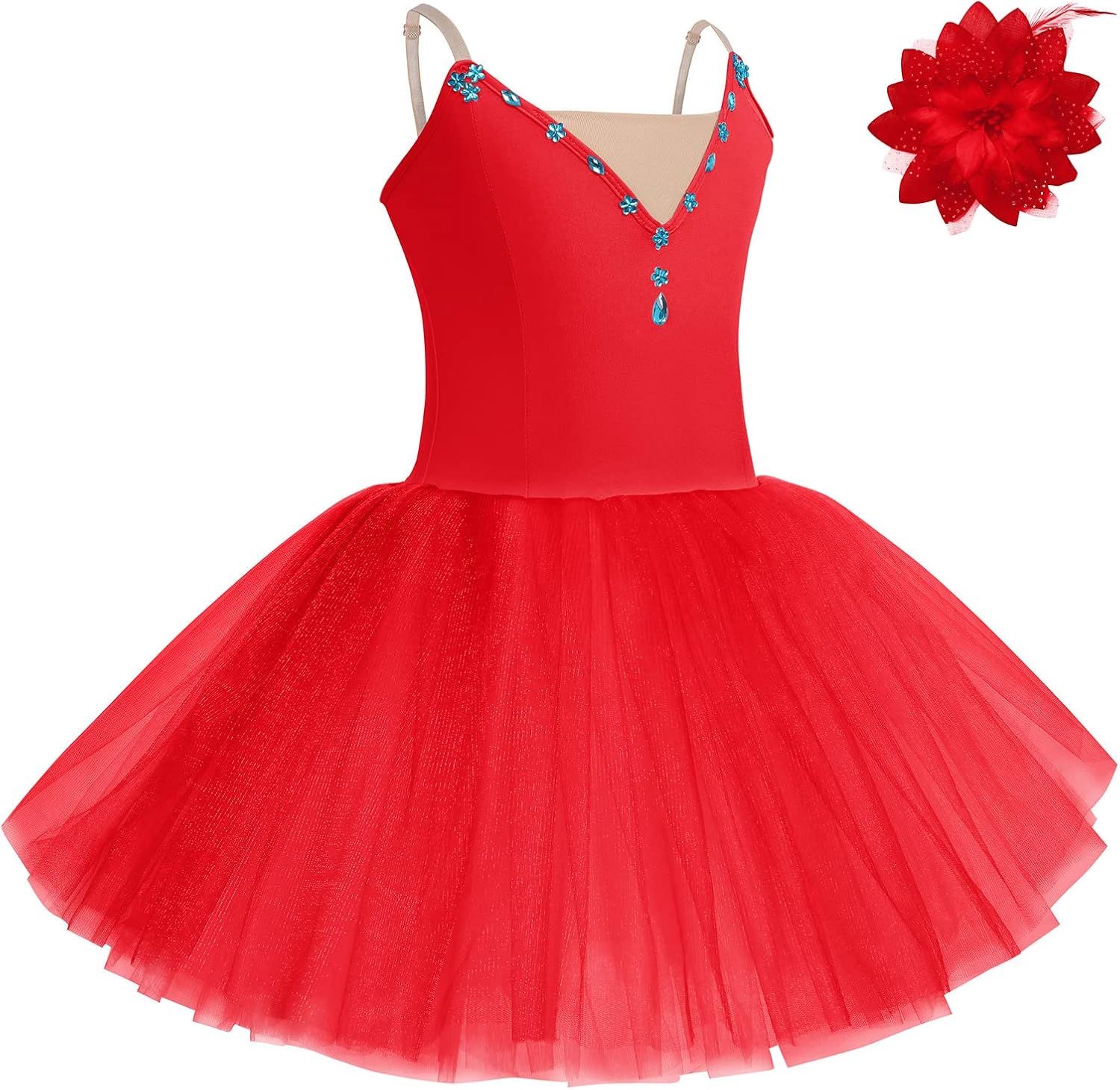 IWEMEK Justaucorps à Paillettes Pour Filles - Robe De Ballet Sans