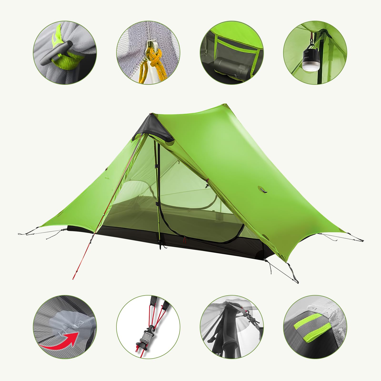 Pro ROOMEDAL 3F UL Gear Lanshan Pro Lanshan Tente De Randonnée Ultralégère 3 Saisons Pour 1 Personne, Tentes Professionnelles Imperméables Pour Camping, Trekking, Kayak, Escalade, Randonnée Lanshan 1