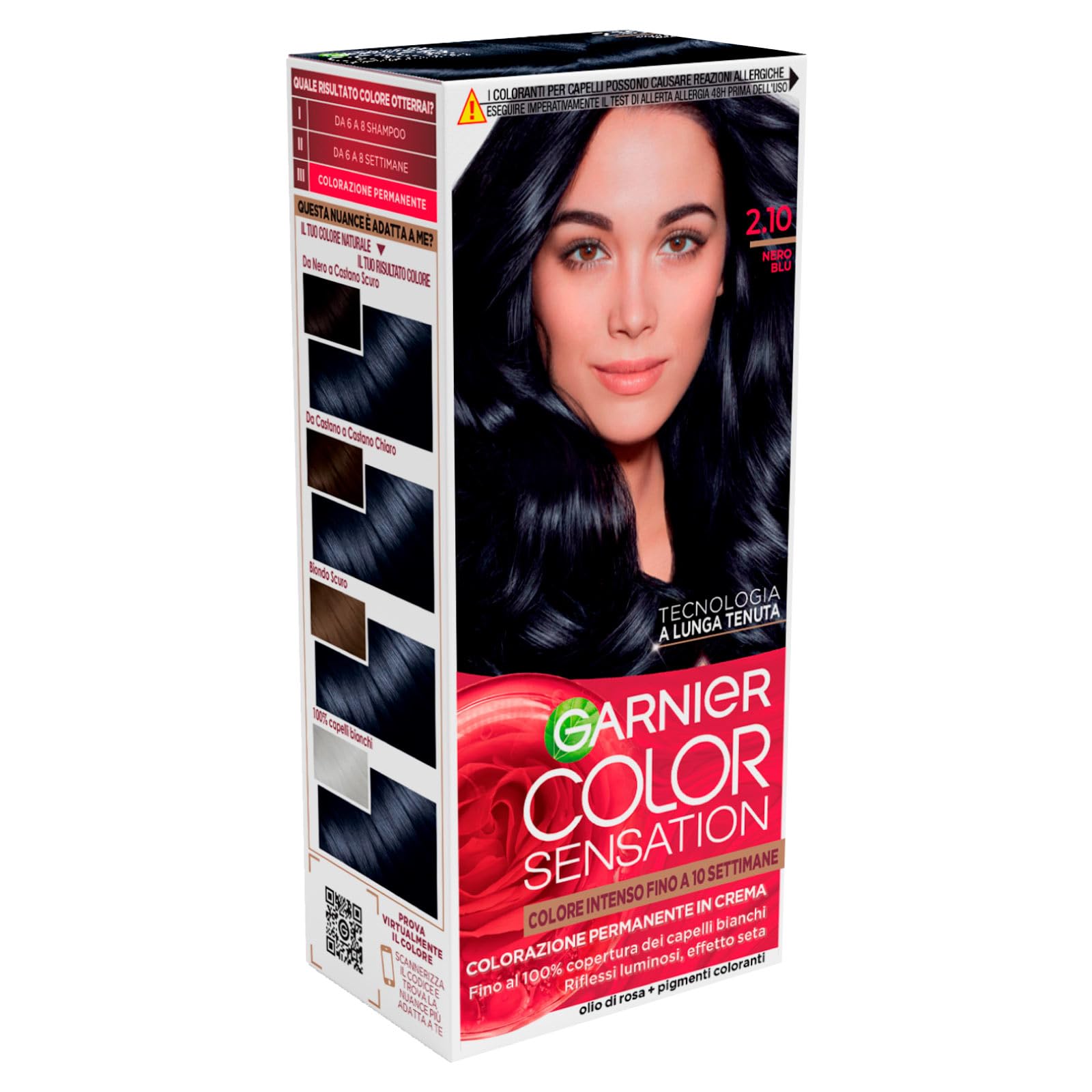Garnier Color Sensation Vivids Blue Hair Dye Permanent 2.10 Deep Blue