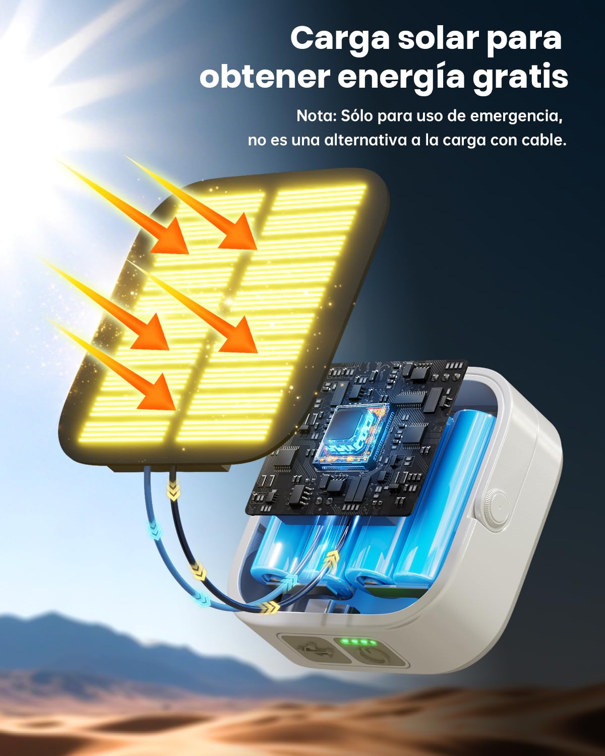 Eventek Lámpara Solar de Camping 4000LM 10000mAh LED Recargable IP65 Impermeable