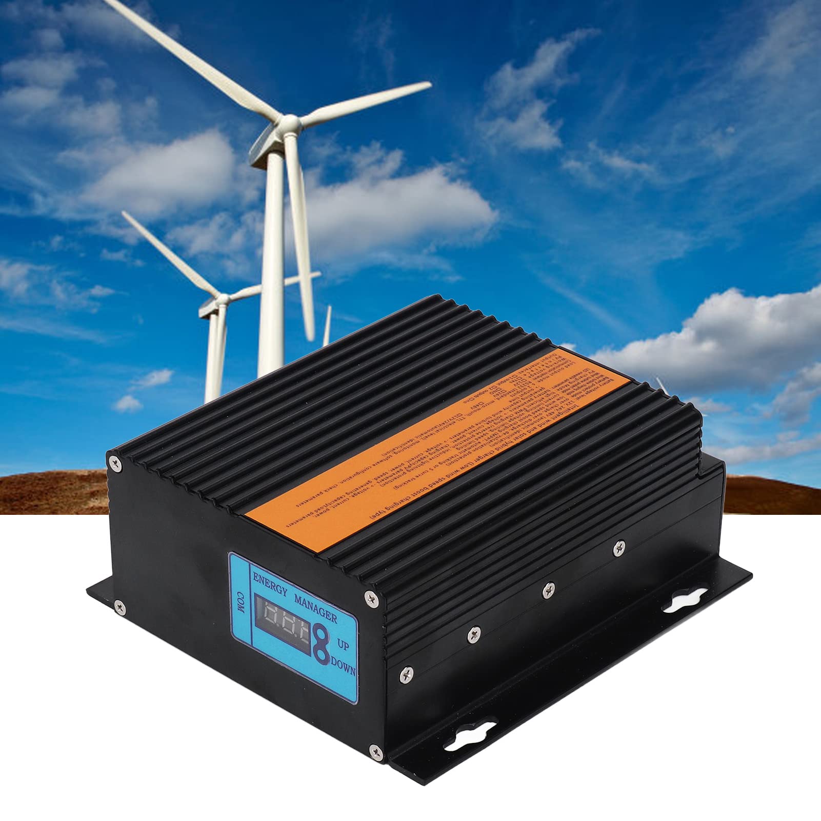 Controlador de Carga Híbrido Solar Eólico Regulador de Carga MPPT de Aleación de Aluminio 12 V 100 W PV 200 W Energía Eólica para de Viento Solar Fuera de la Red RV Cabina de Barco (300W)