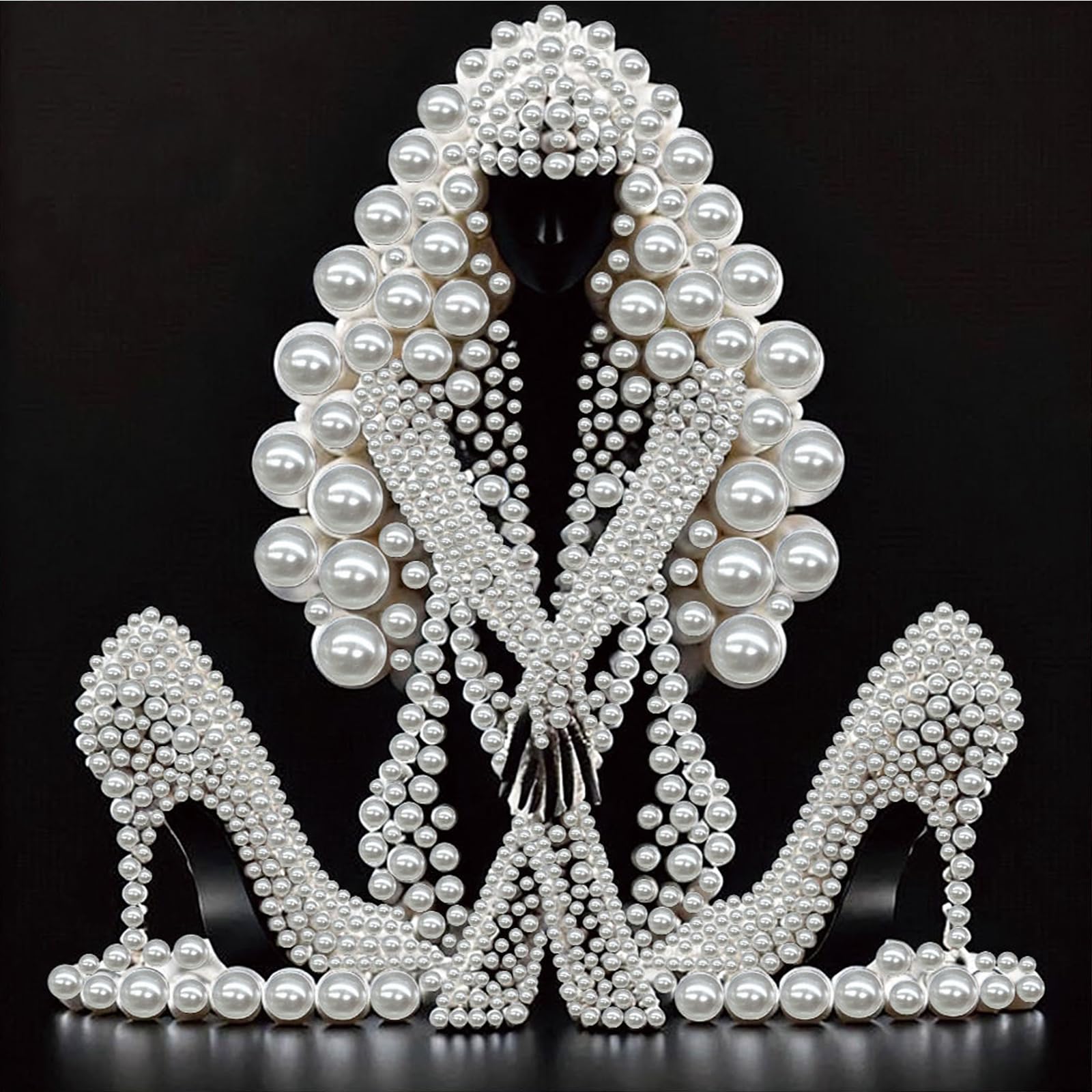 Women in High Heels Full 5D DIY Pearl Diamond Art Kit 30x30cm for Adult Beginner