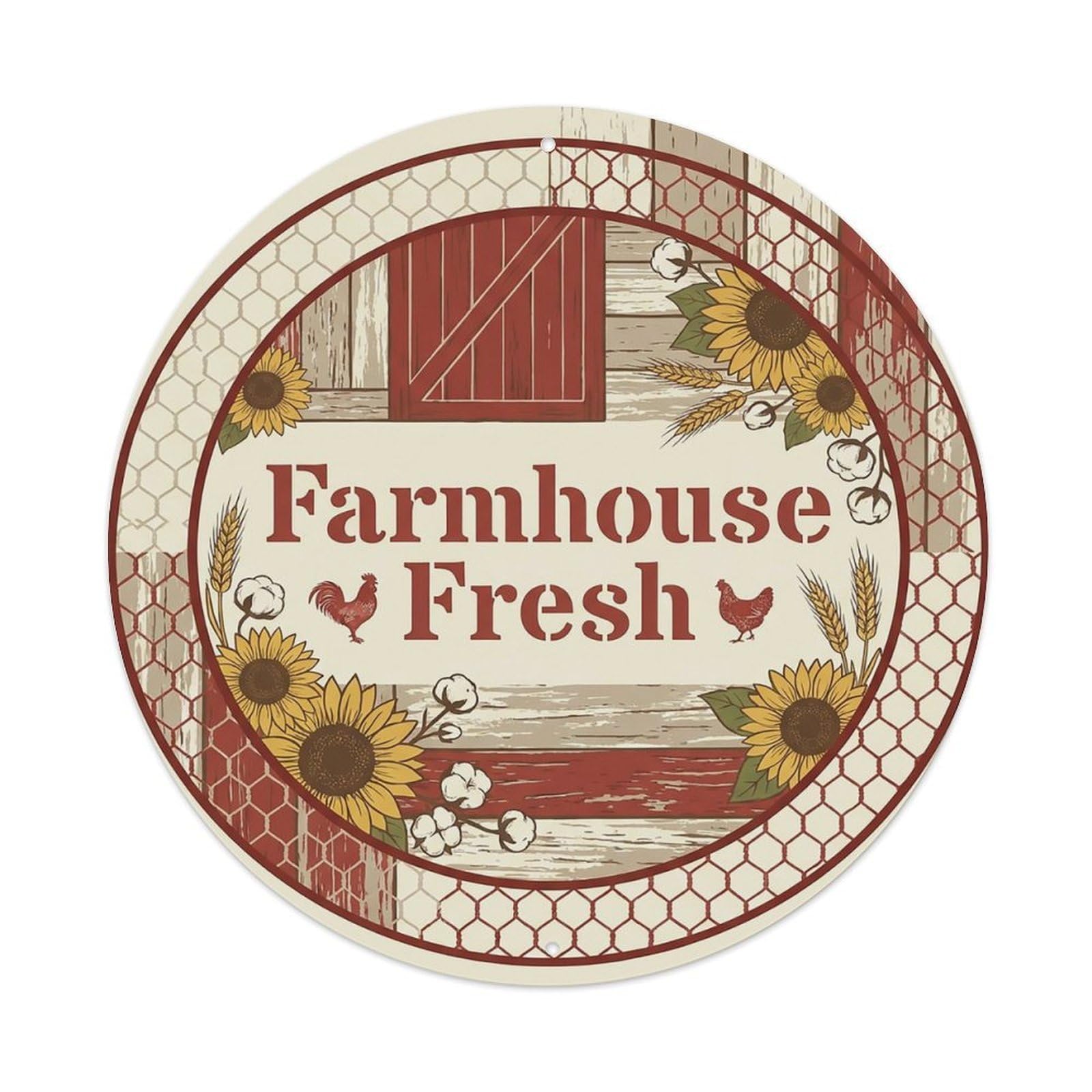 Rustic She Shed Floral Farmhouse Fresh Metal Tin Sign