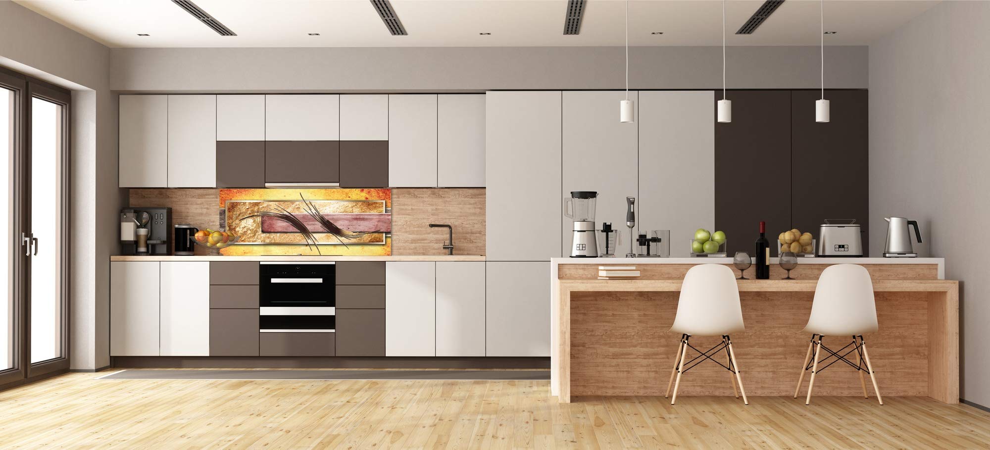 Crédence De Cuisine Décorative Panneau Mural Verre Trempé BBS09 - Protection Et Élégance Moderne