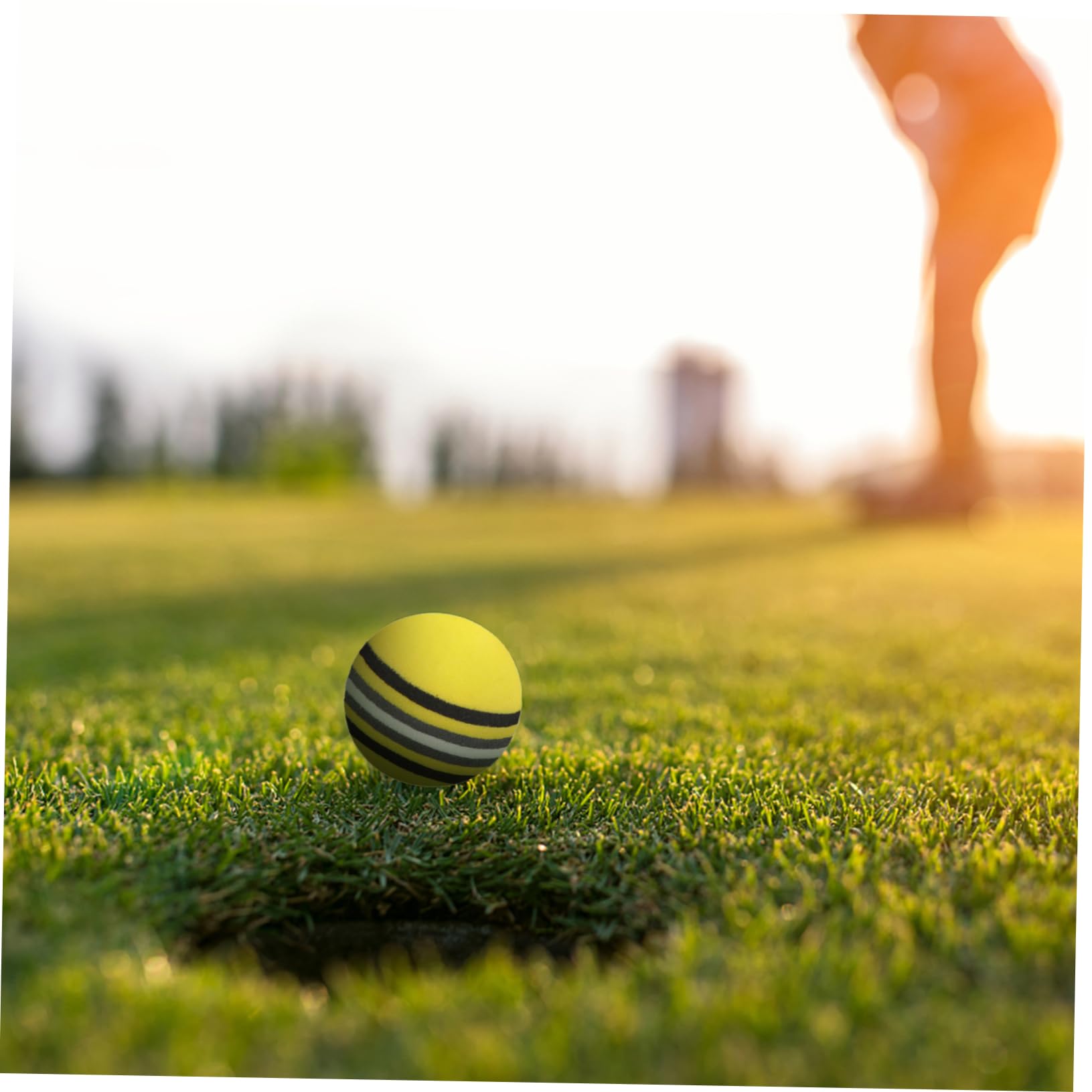 VANZACK 75piezas Bolas De Práctica De Golf Eva De Diseño De Arcoíris Brillante Seguro para Interiores y Exteriores Entrenamiento Sin Preocupaciones