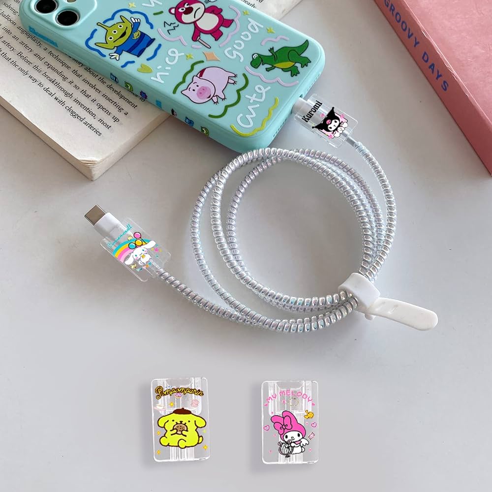 Amazon.co.jp: iPhone充電器用かわいい漫画ケーブルプロテクター