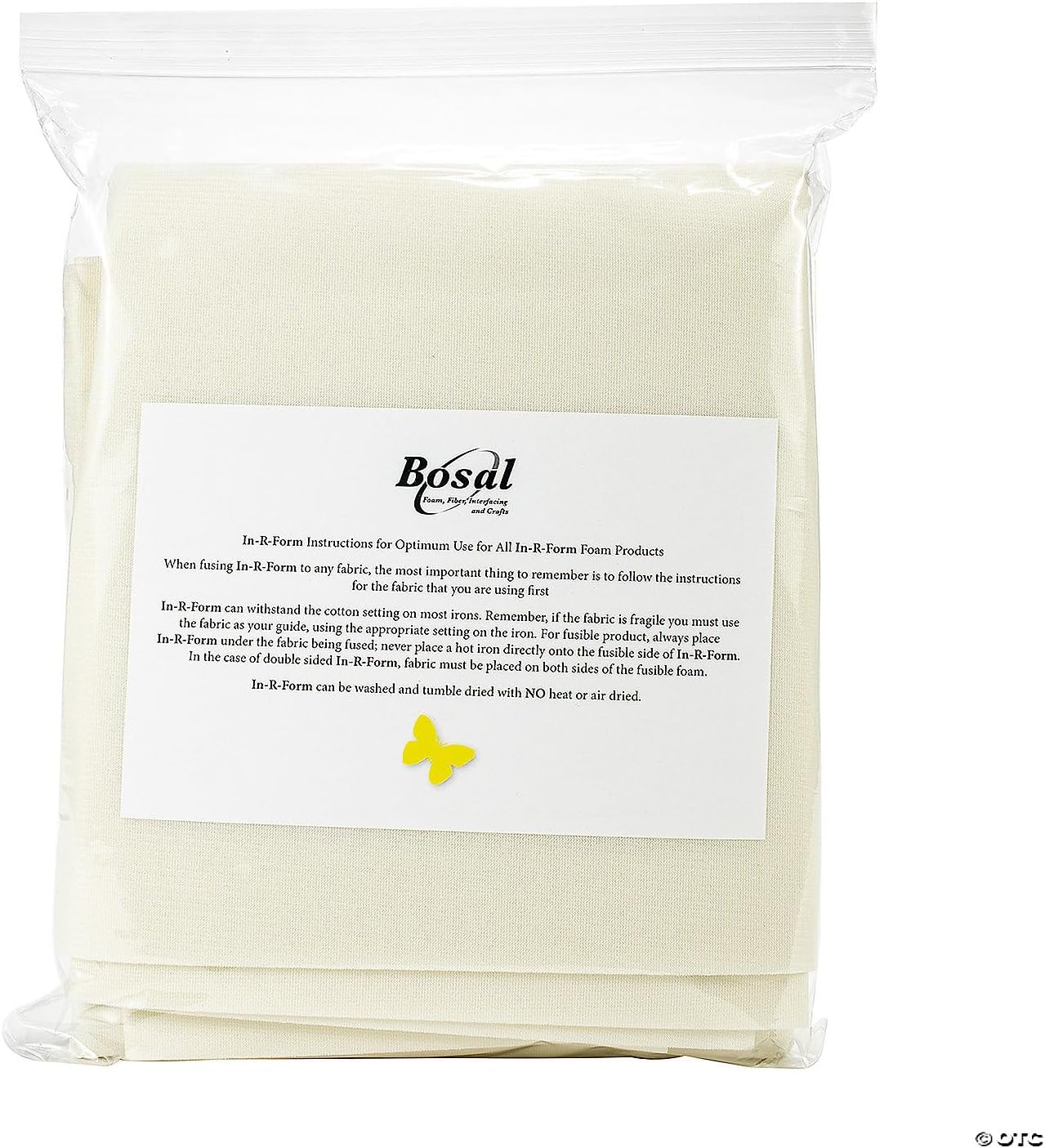 Back of Bosal In-R-Form Plus packaging with instructions