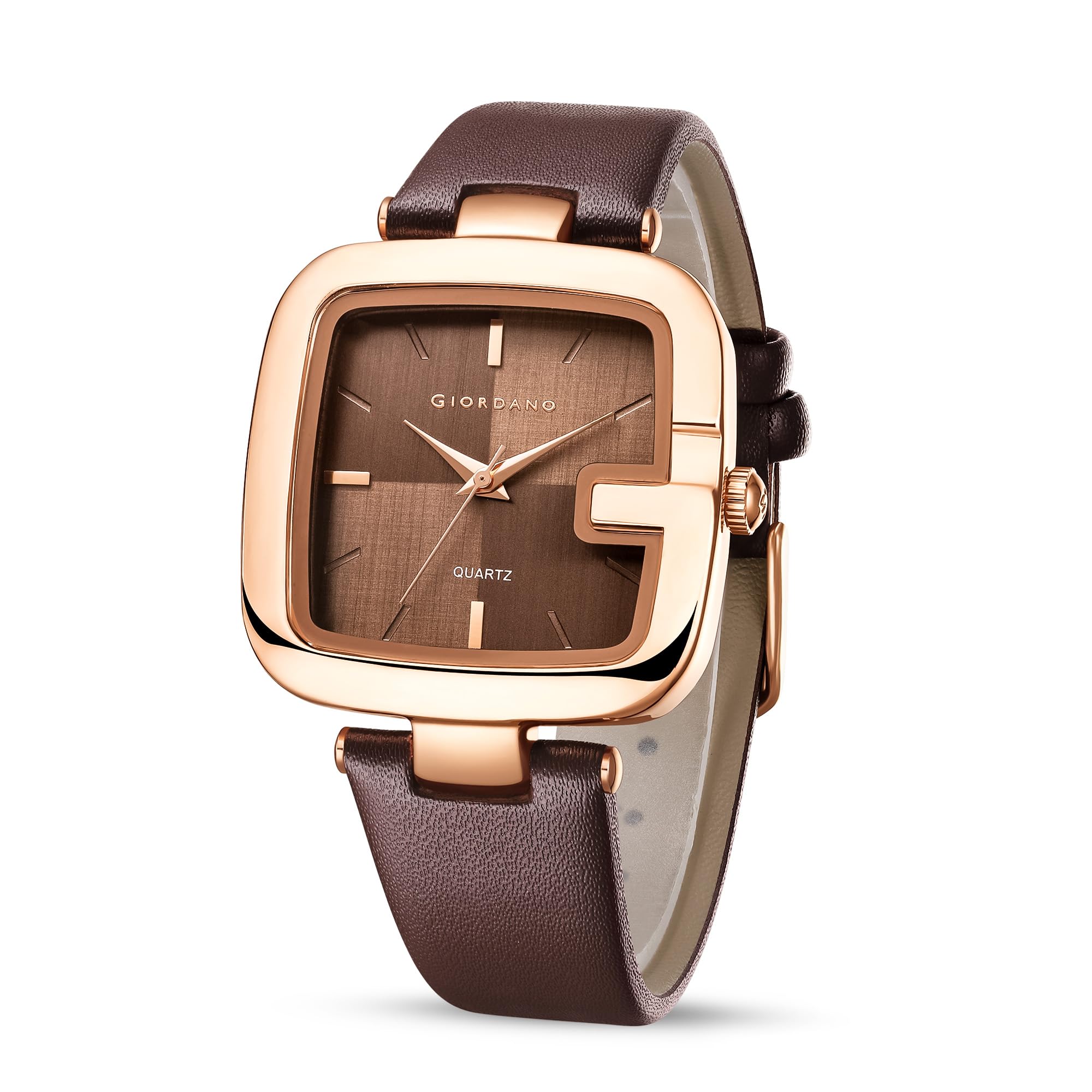 Square Dial Watch for Women with Leather Strap and Premium Quartz Movement