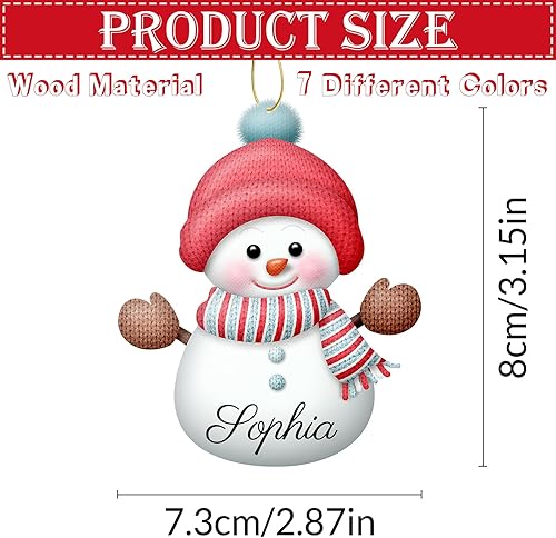 Miniatura 27 de Adornos de Navidad personalizados 2023, familia de calcetines rojos, familia de 2/3/4/5/6/7/8, adorno personalizado con nombres, adorno familiar