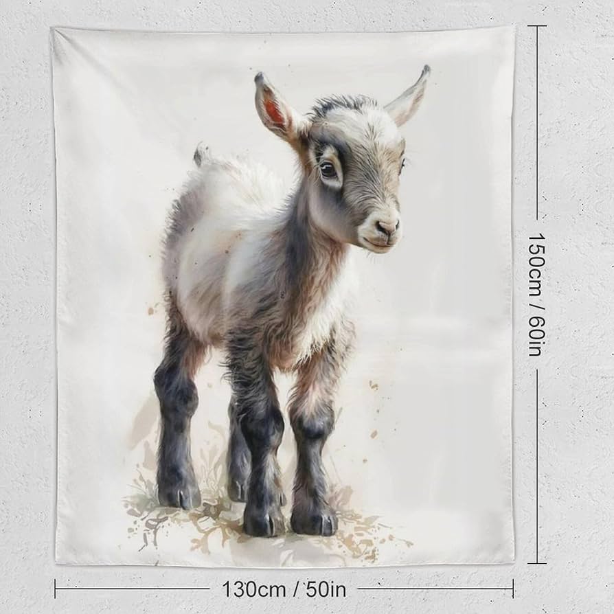 ヤギの油彩画 油絵 動物画 インテリア ヤギの油彩画 油絵 動物画