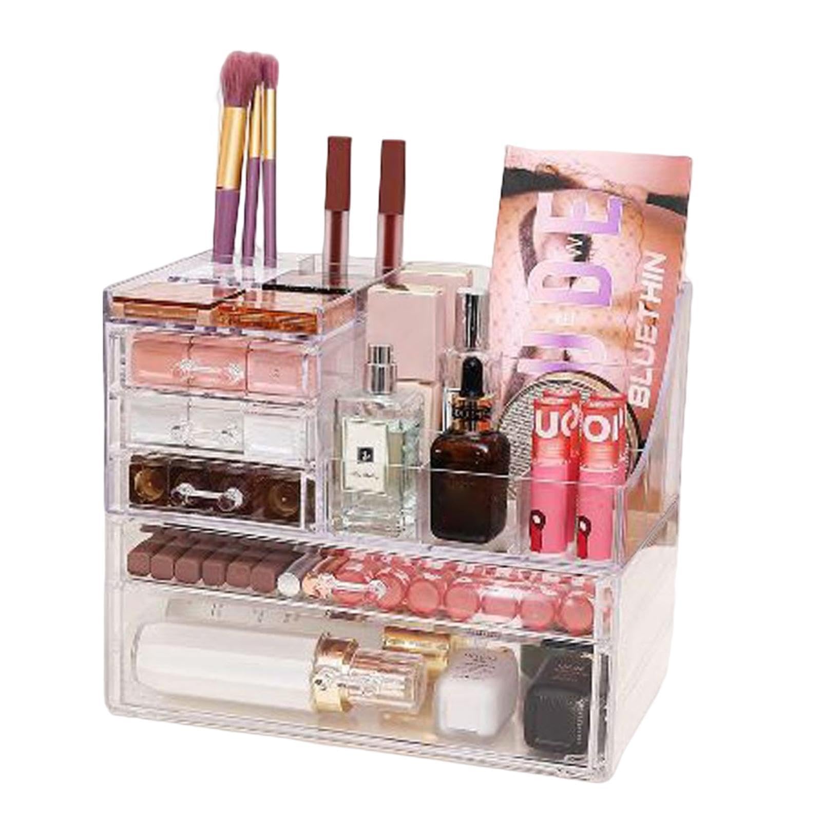 Organisateur de maquillage transparent – Tiroir de rangement de maquillage