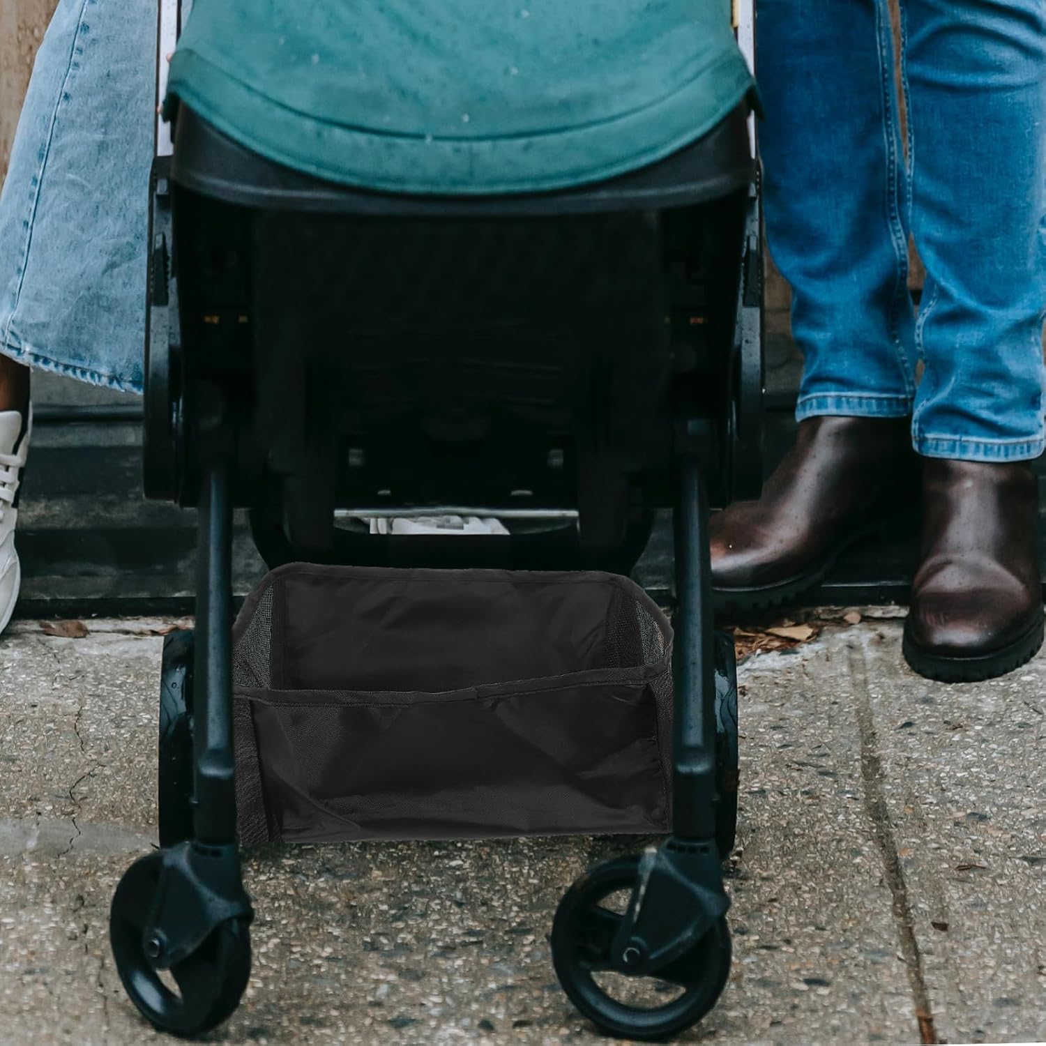 Universal Baby Stroller Bottom Organizer Bag Waterproof Storage Basket for Milk Bottles and Diapers Sturdy Stroller Storage Solution for Parents