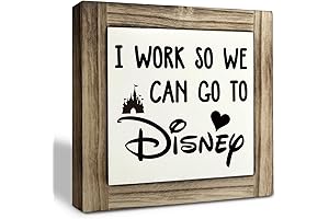 Rustic Office Décor Art: Disney-Themed Wood Signs