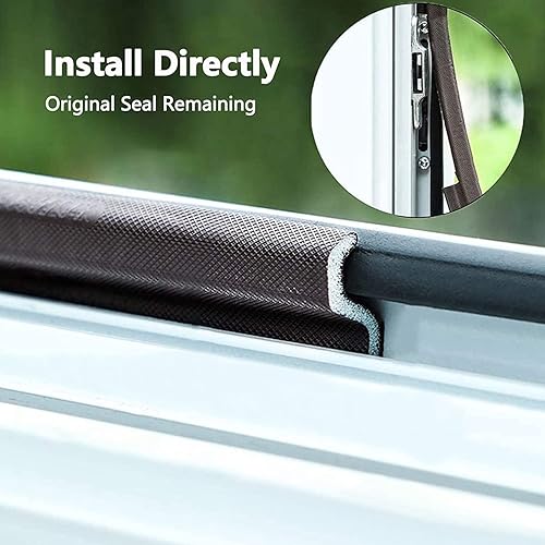Miniatura 8 de Tira de sellado para ventana, autoadhesiva para ventana de puerta, resistente a la intemperie, tope de ventana, tira de sello insonorizada para