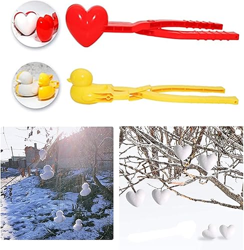 Miniatura 10 de D-GROEE 2 clips de bolas de nieve de invierno, pequeños clips de nieve de invierno, herramienta de fabricación de bolas de nieve, clip de