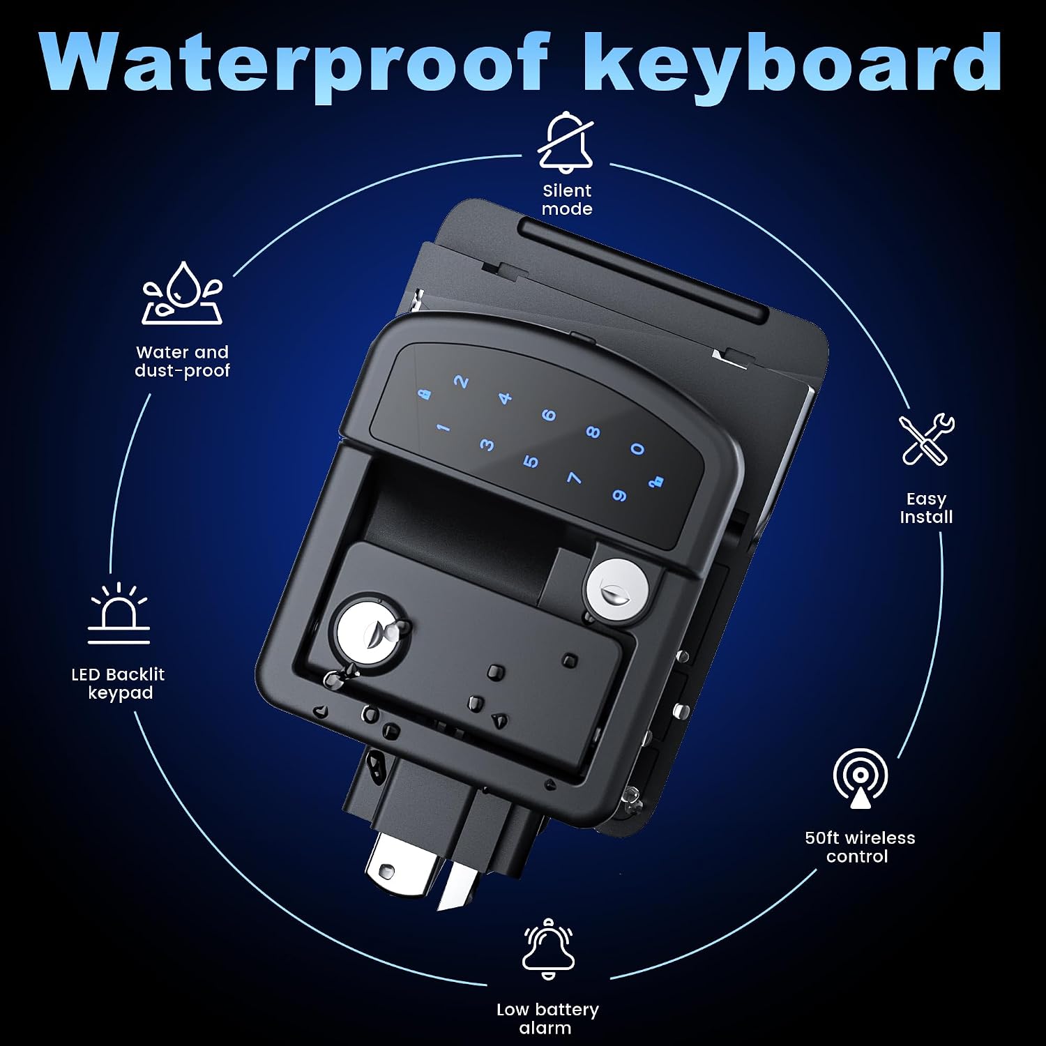 RV Keyless Entry Door Lock with Bluetooth Remote and Keypad for Camper image 4