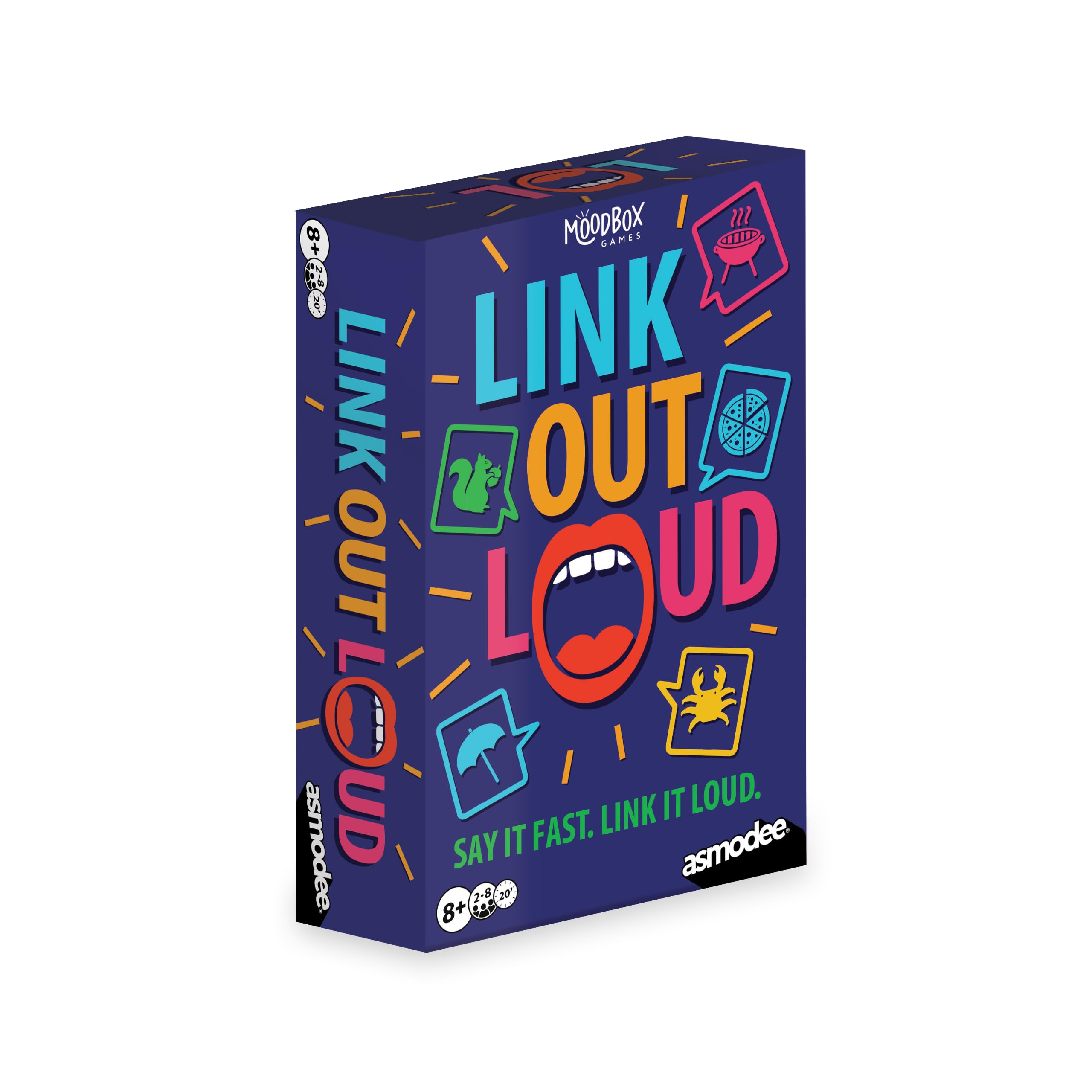Asmodee Link Out Loud Board Game - Fast-Paced Word Association, 2-8 Players
