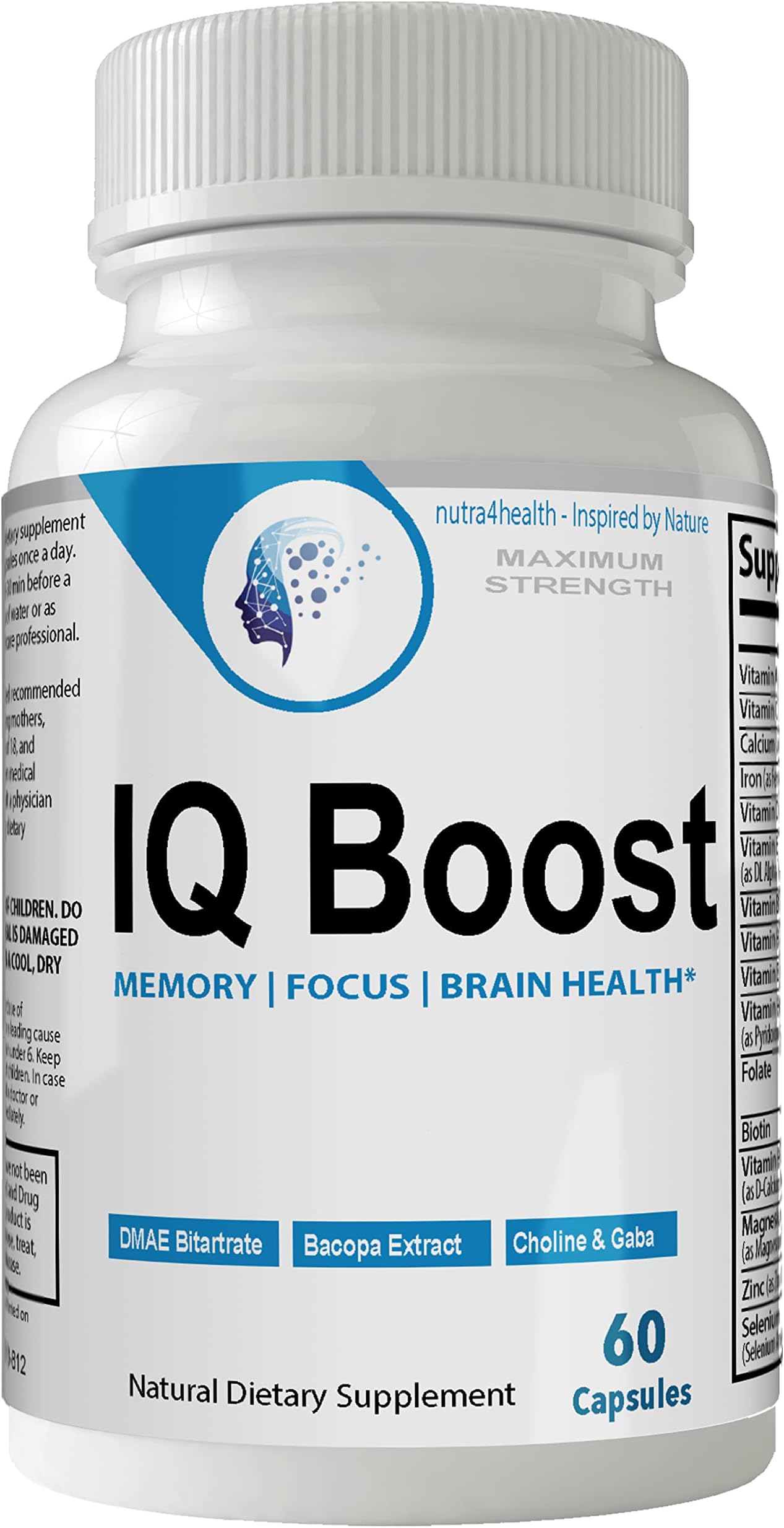 IQ Boost Smart Pill Optimal Cognitive Support Brain Omega Original Nootropic Pills Capsules