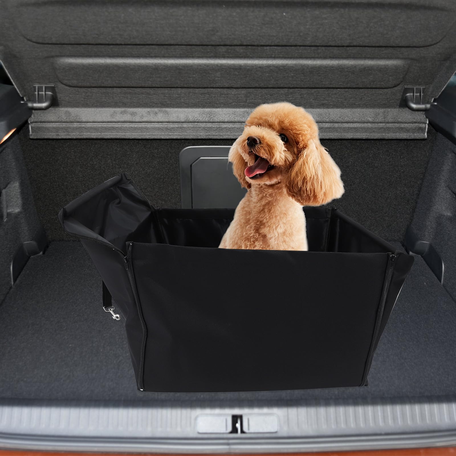 Veemoon Coussin Auto en Tissu Oxford Respirant de Sécurité Robuste Rehausseur Noir pour Chien pour Voyage et Conduite