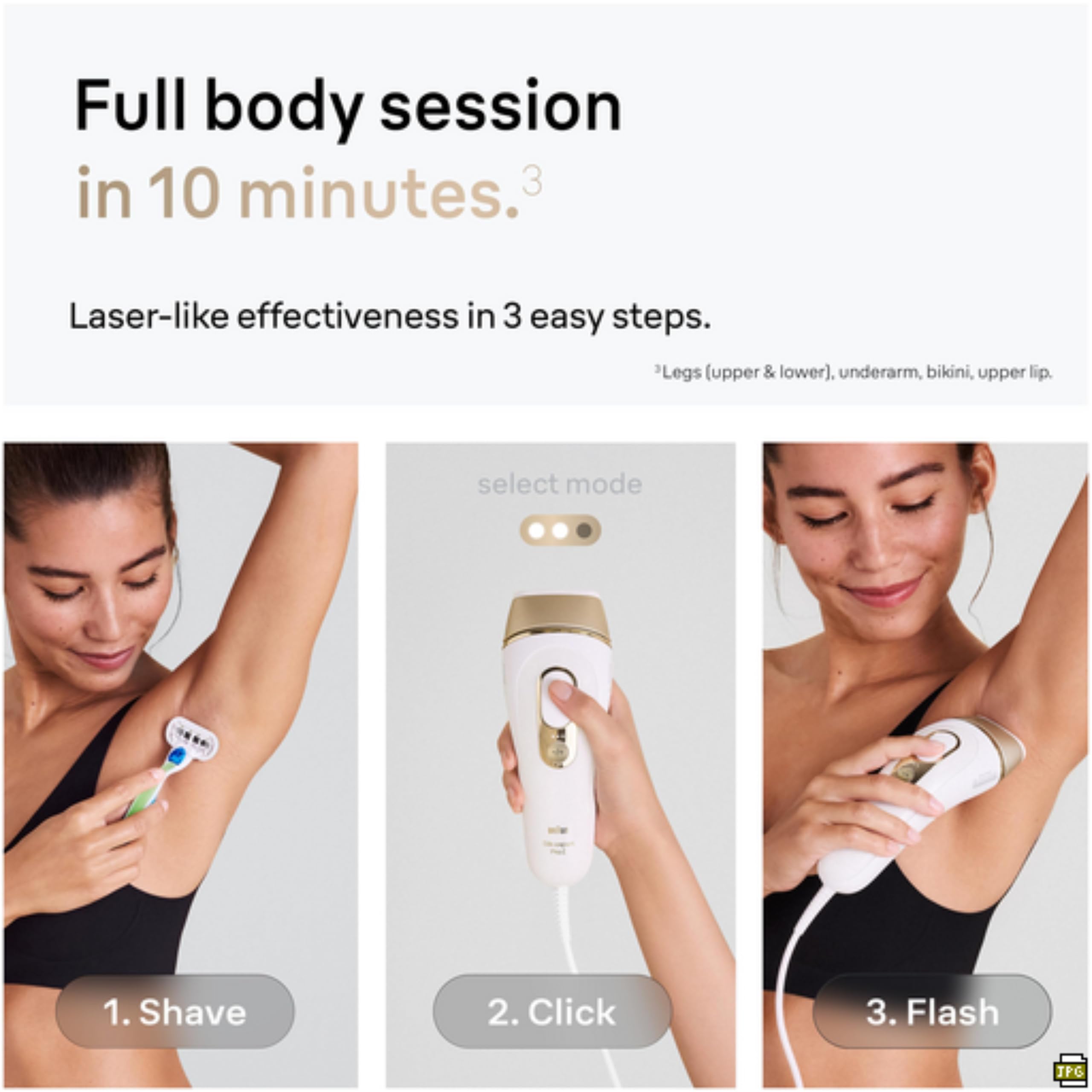 Braun IPL Silk-Expert Pro 5 at Home Hair Removal WhiteGold PL5137 | Alternative for Laser Hair Removal Includes Pouch Venus Razor Precision Head 2 Years of Smooth Skin Gift for Women product thumbnail 4