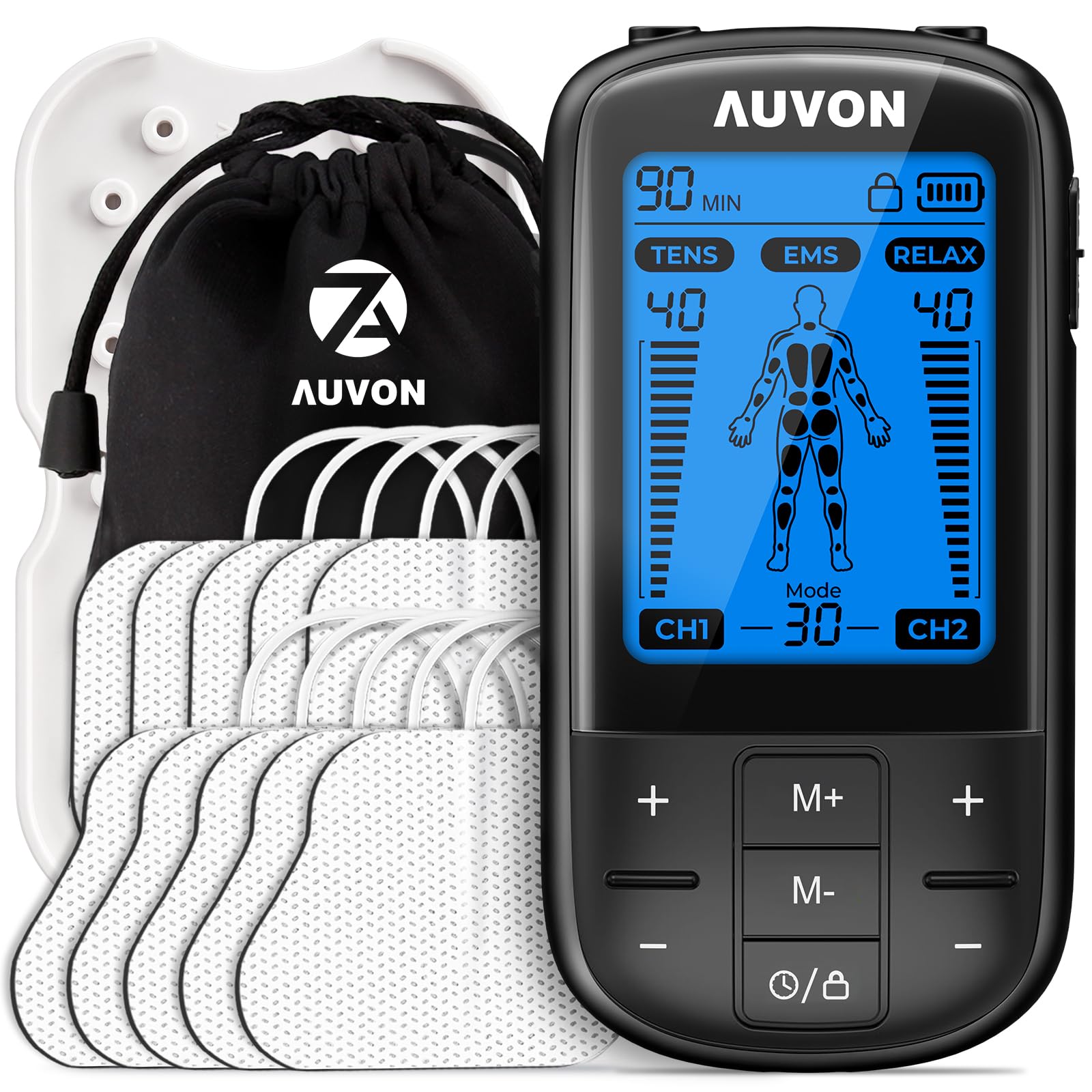 AUVON TENS/EMS/Relaxation Muscle Stimulator for Pain Relief