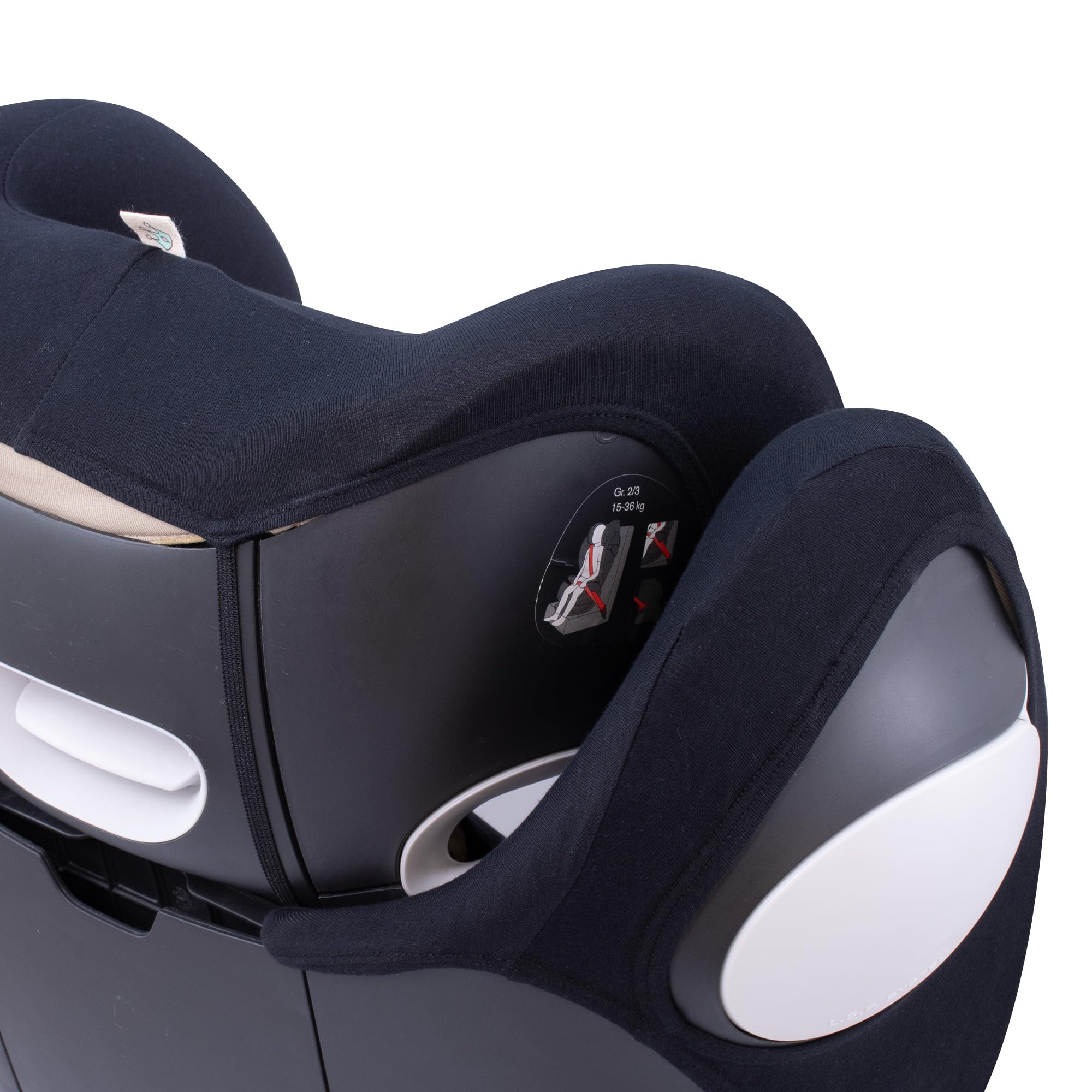 JYOKO KIDS Rivestimento per seggiolino auto in cotone compatibile con Cybex Solution M e Pallas B - Fix (Black Series)