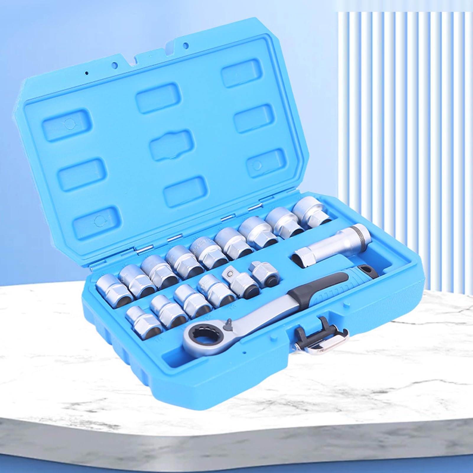 Herramienta de reparación de llave de trinquete con broca | Mini llave de trinquete para coche, hogar, fábrica, mecánico, bicicleta, taller automotriz