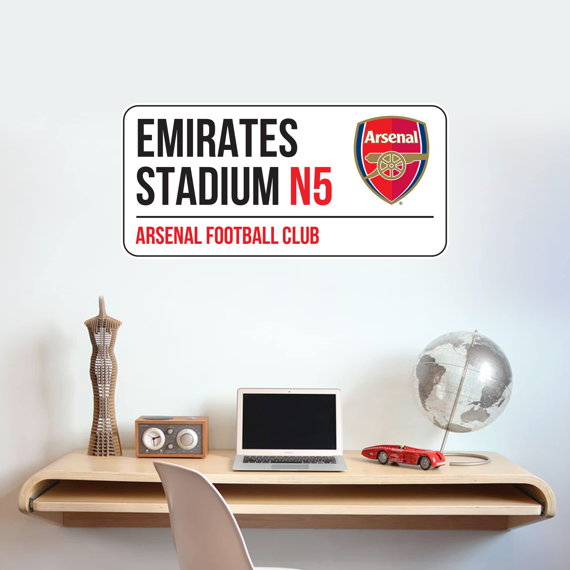 Arsenal FC - Arsenal Street Sign Wall Sticker Decal Art Mural (90cm Width x 45cm Height)