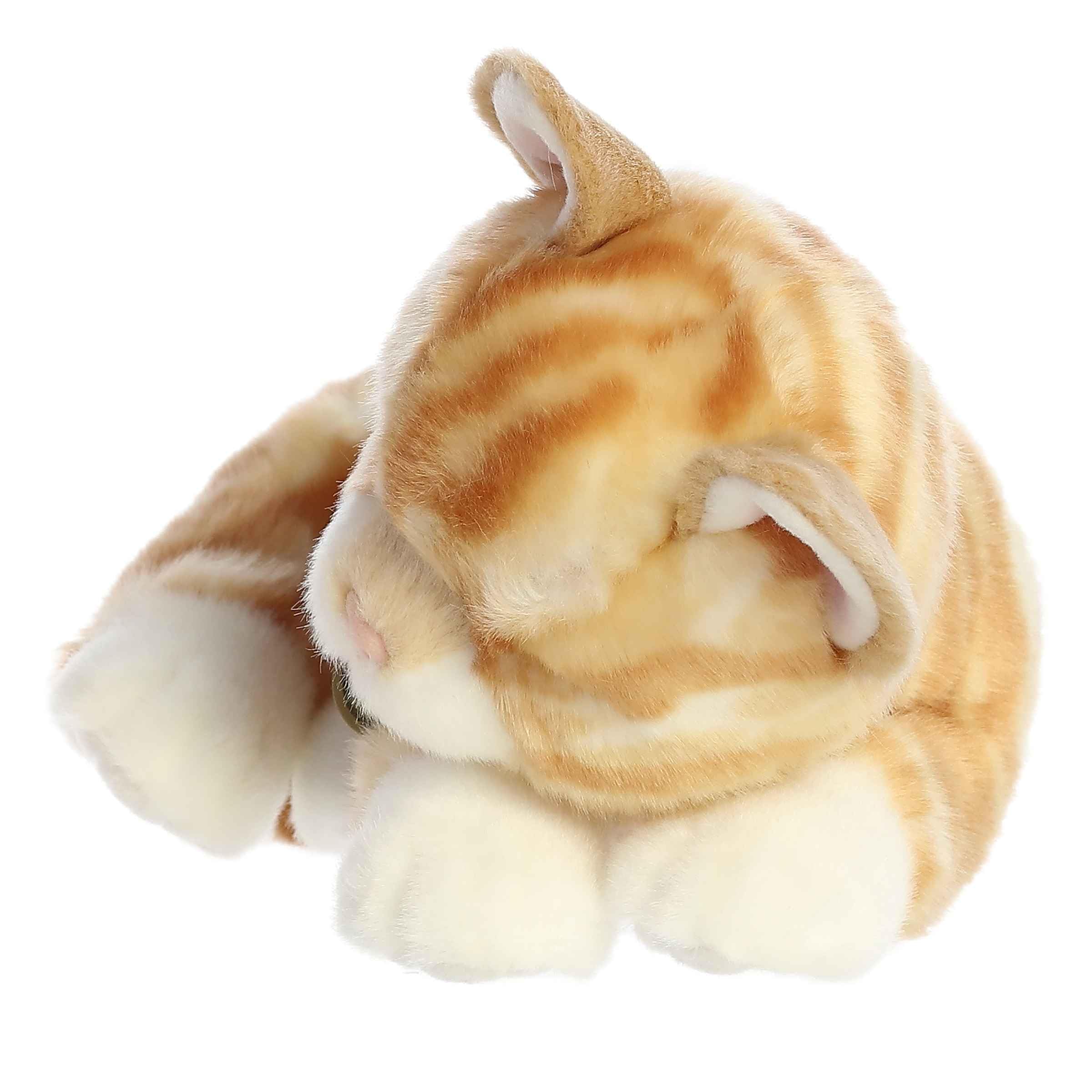 Aurora Adorable Miyoni Tots Sleepy Tabby Kitten Stuffed Animal - Lifelike Details Make a Cherished Companion - Perfect for Decorating Bedrooms or Classrooms - Orange 10 Inches