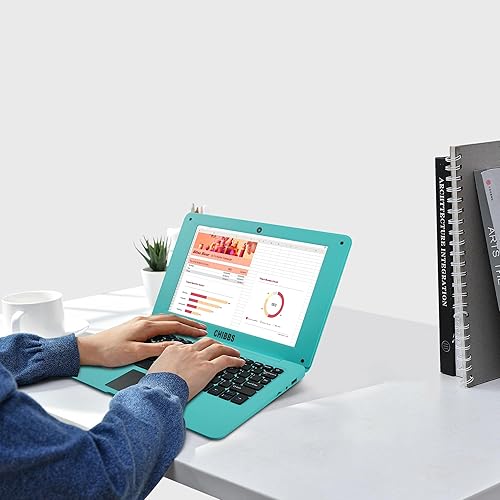 Miniatura 2 de CHIBBS Computadora portátil - Computadora portátil para niños de 10.1 pulgadas alimentado por Android 12.0 - Procesador de cuatro núcleos - 2+64 GB